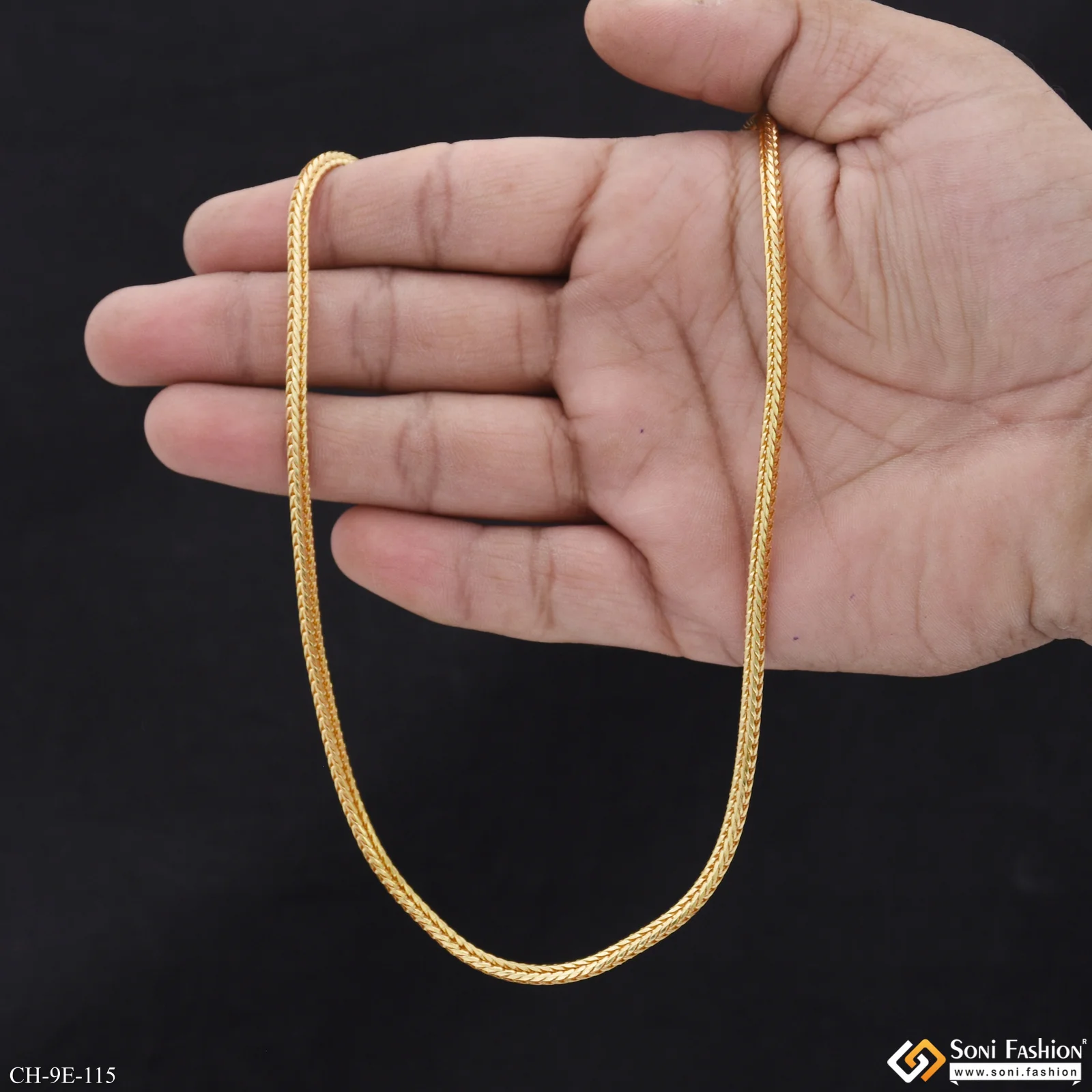 Delicate Design Gold Plated Snake Chain for Men - Style E115 - Image 7