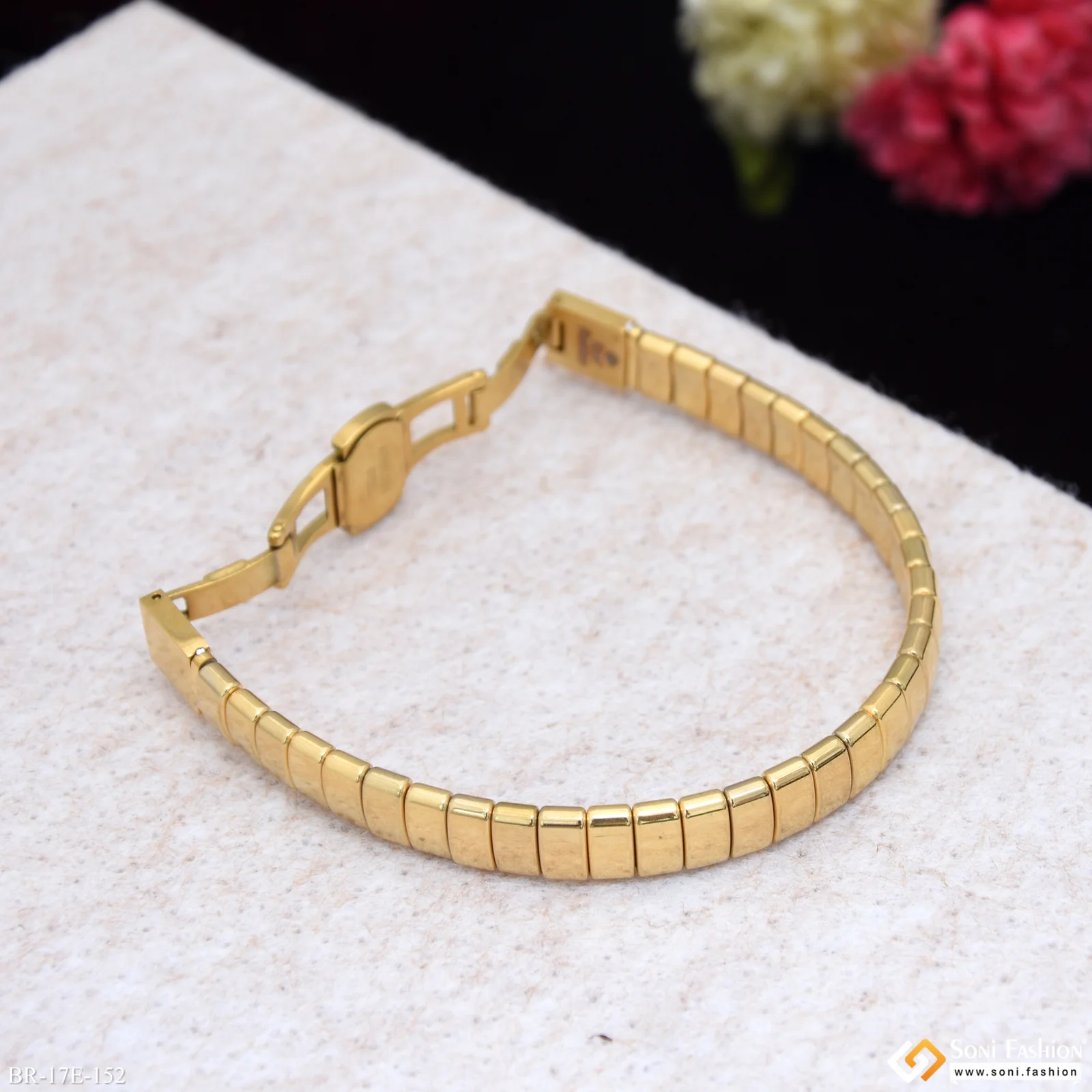 Delicate Design Golden Color Ceramic Bracelet for Men - Style E152 - Image 5