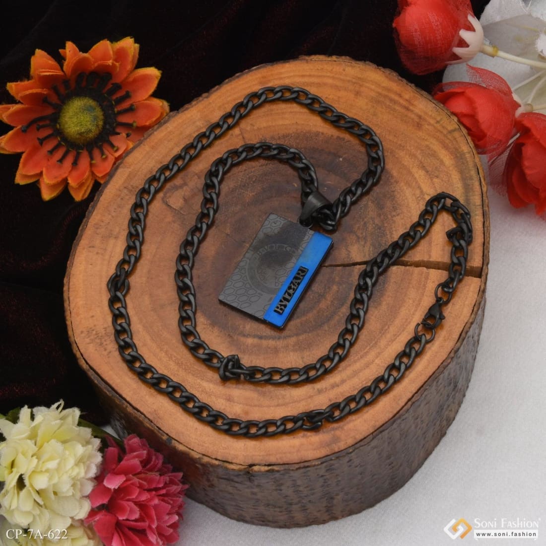 Designer Design Best Quality Black Color Chain Pendant Combo for Men - Style A622 - Image 4