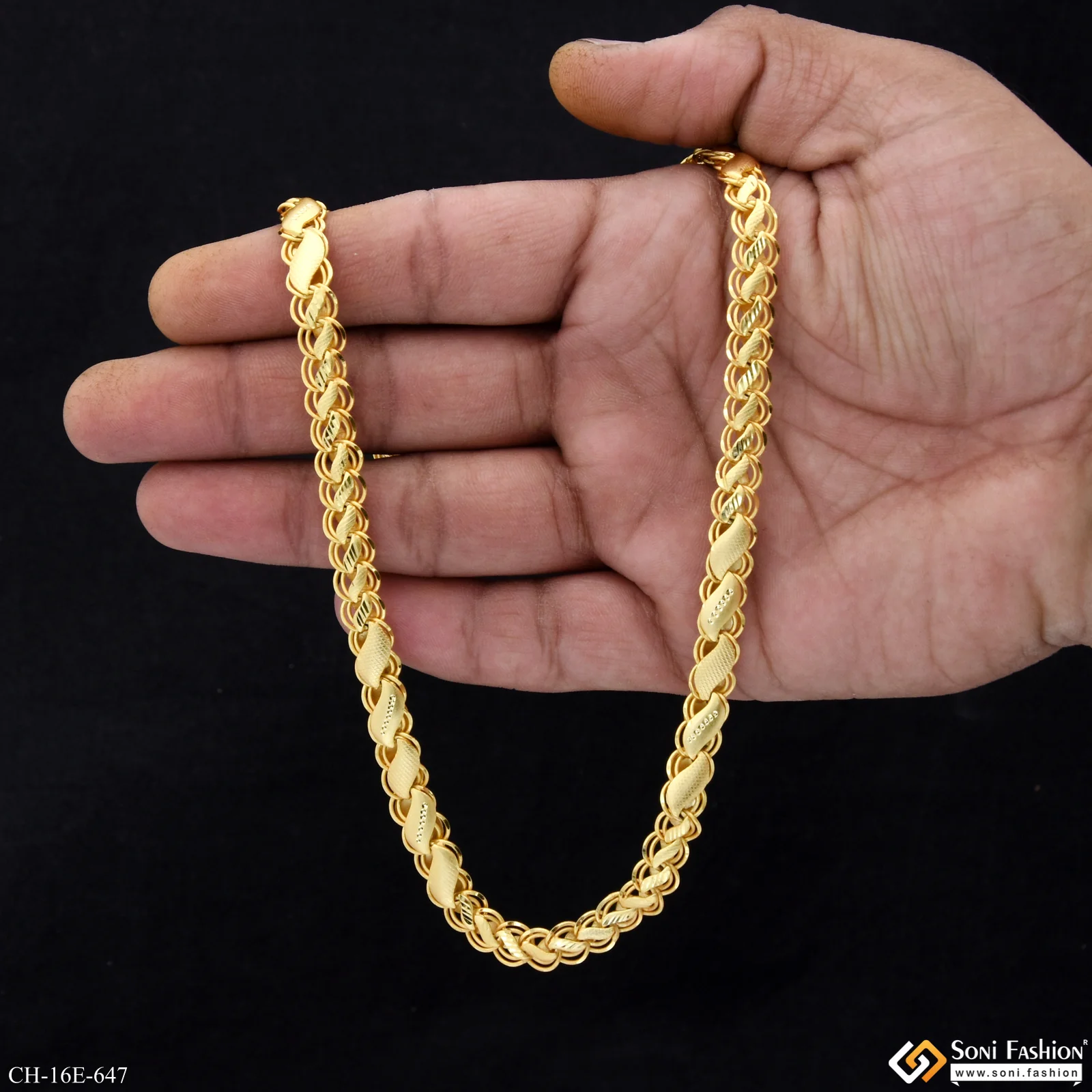 Designer Design Best Quality Gold Plated Kohli Chain for Men - Style E647 - Image 6