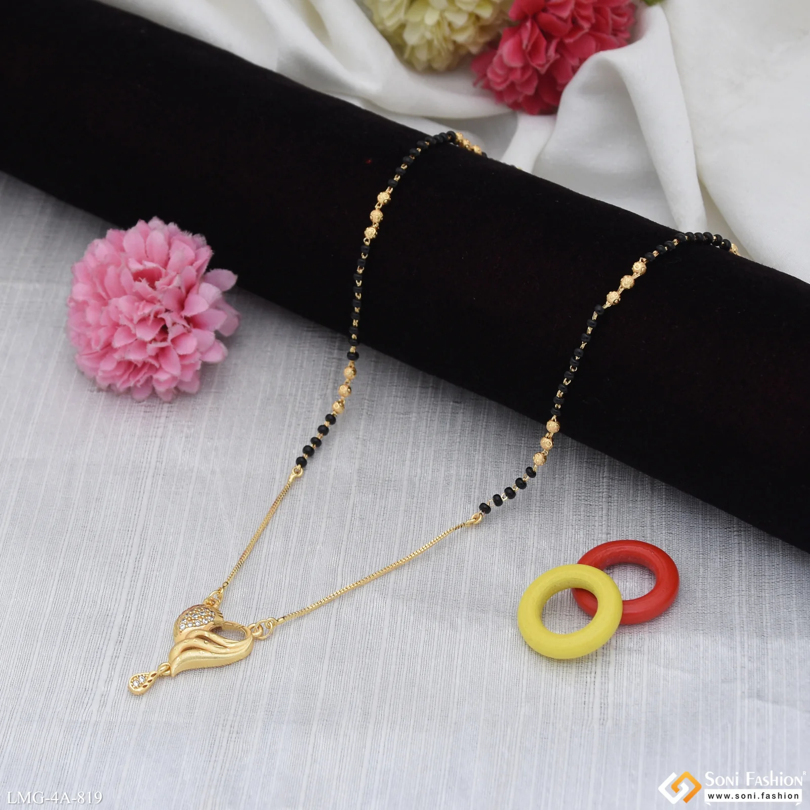 Designer Gold Plated Mangalsutra for Women - Style A819 - Image 3