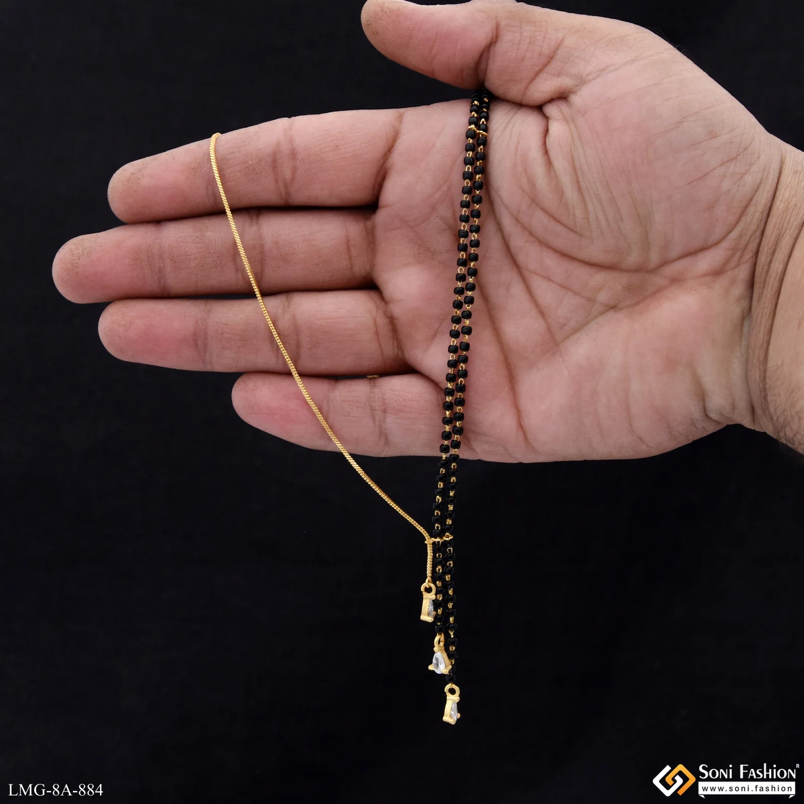 Designer Gold Plated Mangalsutra for Women - Style A884 - Image 2