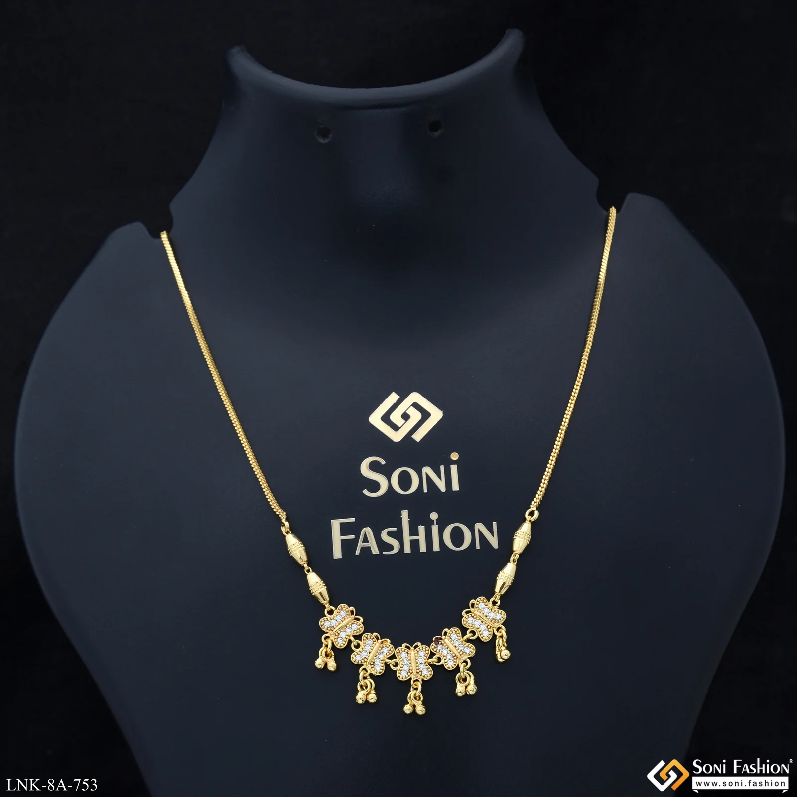 Designer Gold Plated Necklace for Ladies - Style A753