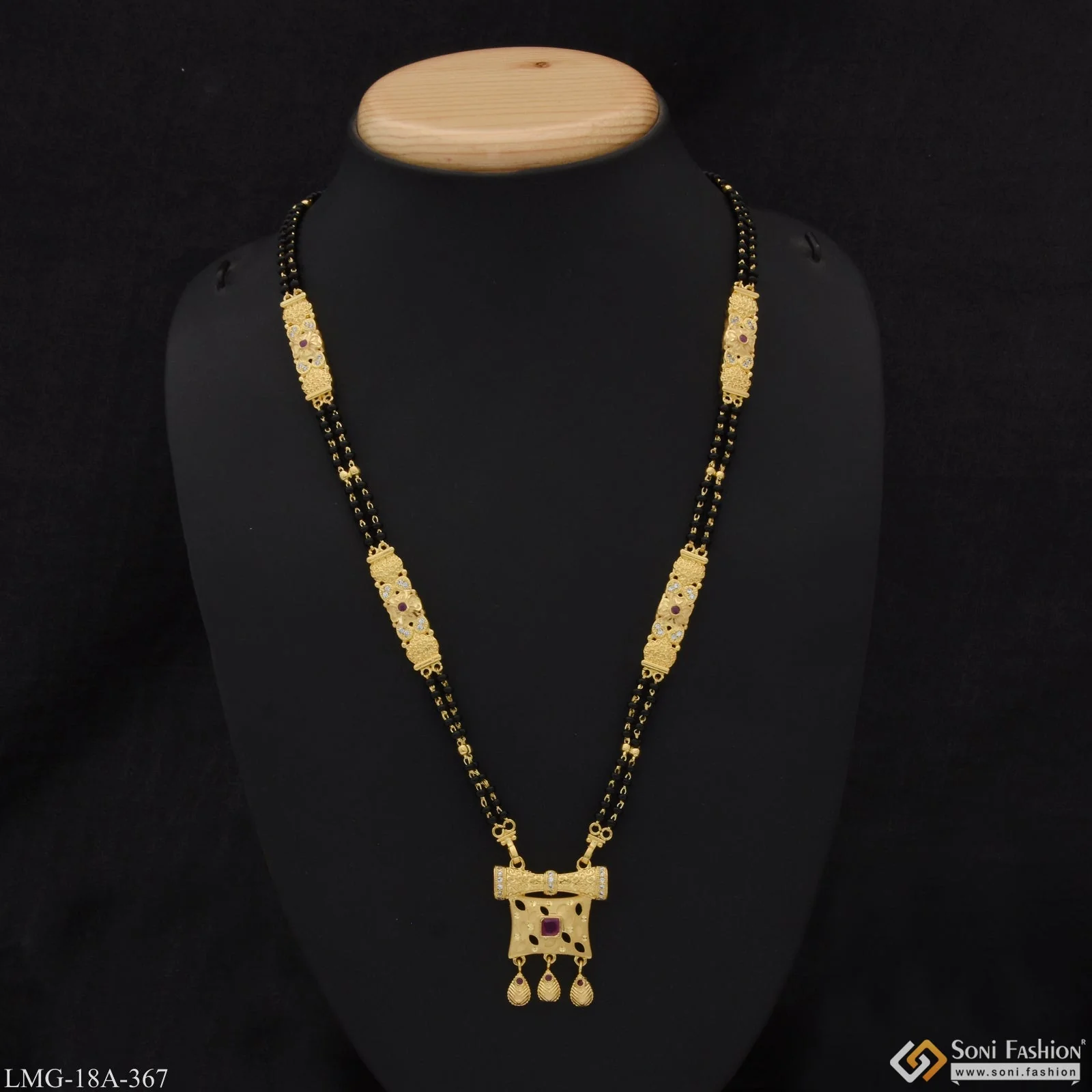 Designer with Diamond New Style Gold Plated Mangalsutra for Women - Style A367