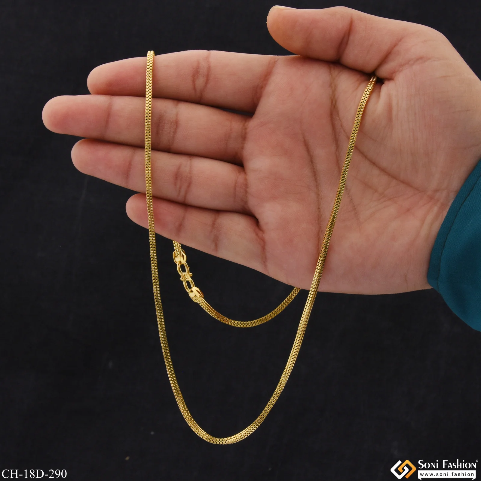 Distinctive Design 18k Gold Plated Chain for Men - Style D290 - Image 5