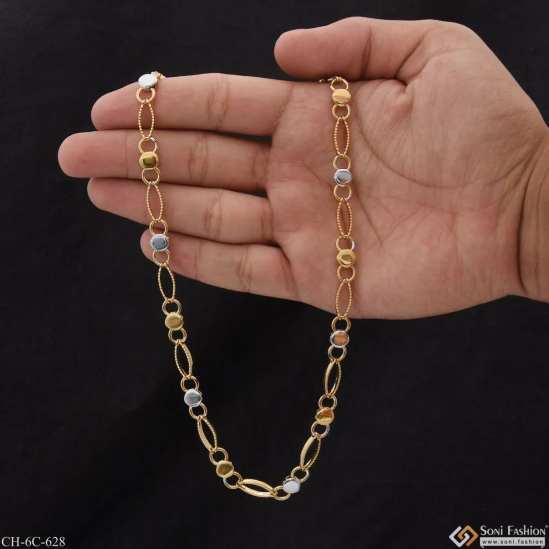 Dual Color Cool Design Superior Quality Stainless Steel Chain for Men - Style C628 - Image 3