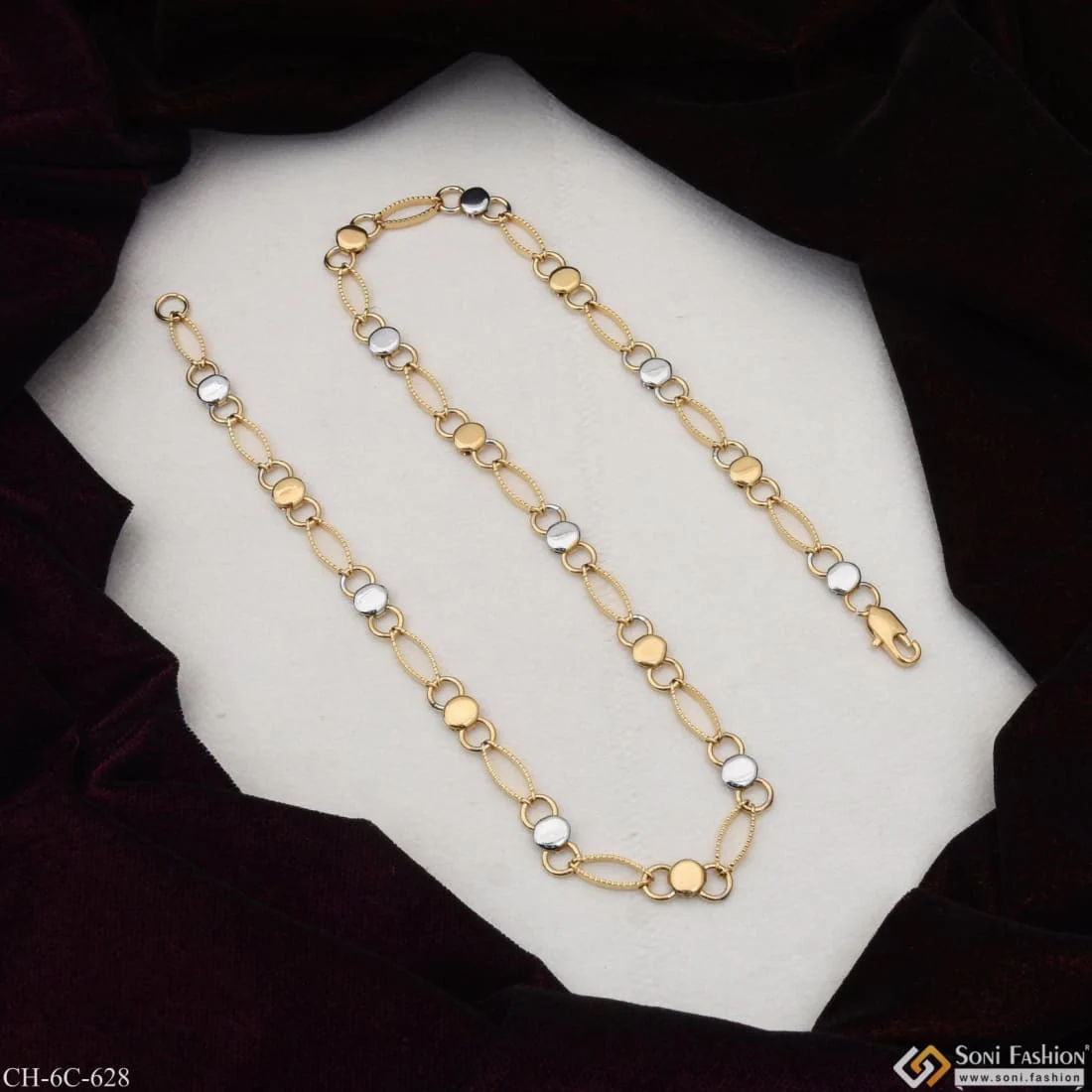 Dual Color Cool Design Superior Quality Stainless Steel Chain for Men - Style C628 - Image 4