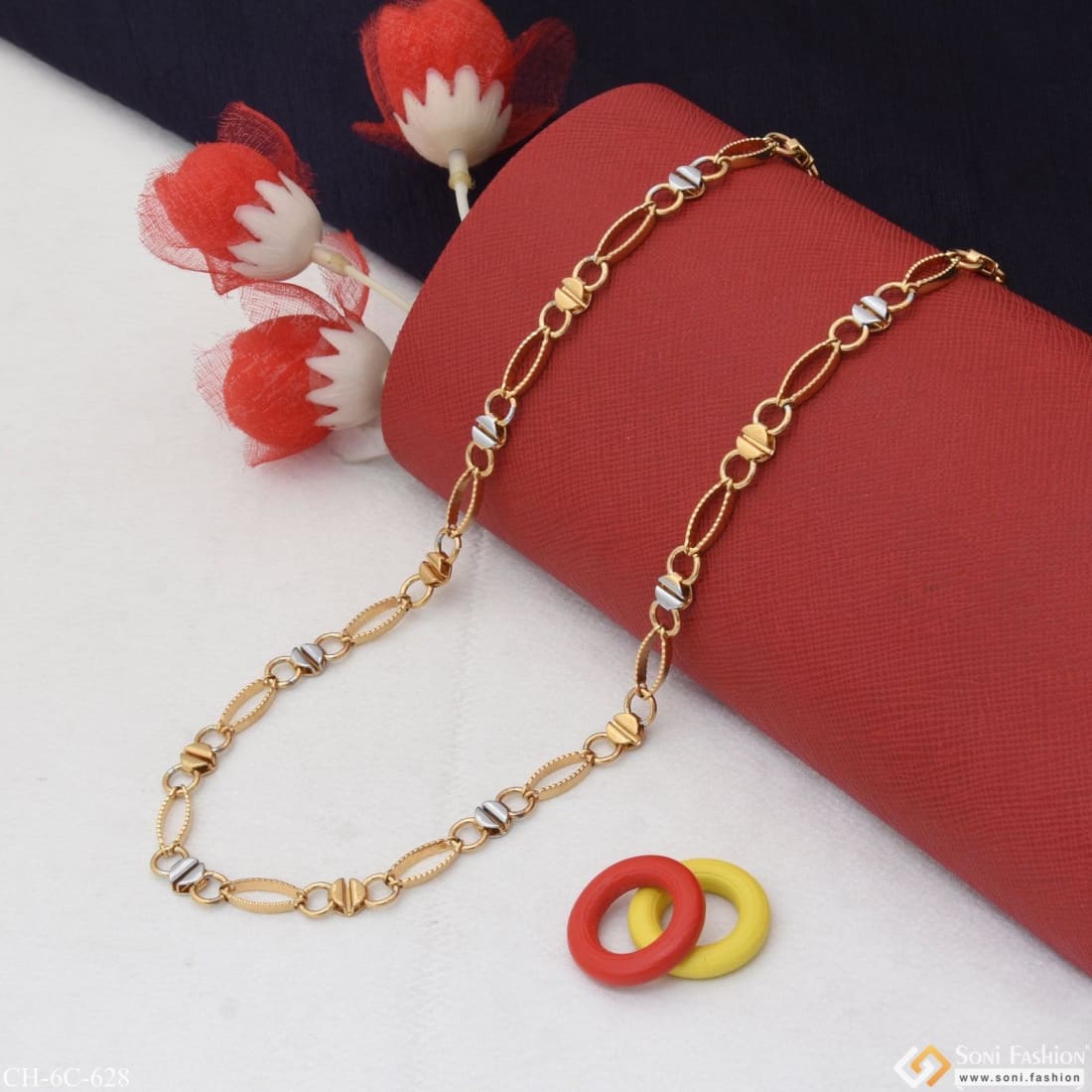 Dual Color Cool Design Superior Quality Stainless Steel Chain for Men - Style C628 - Image 6