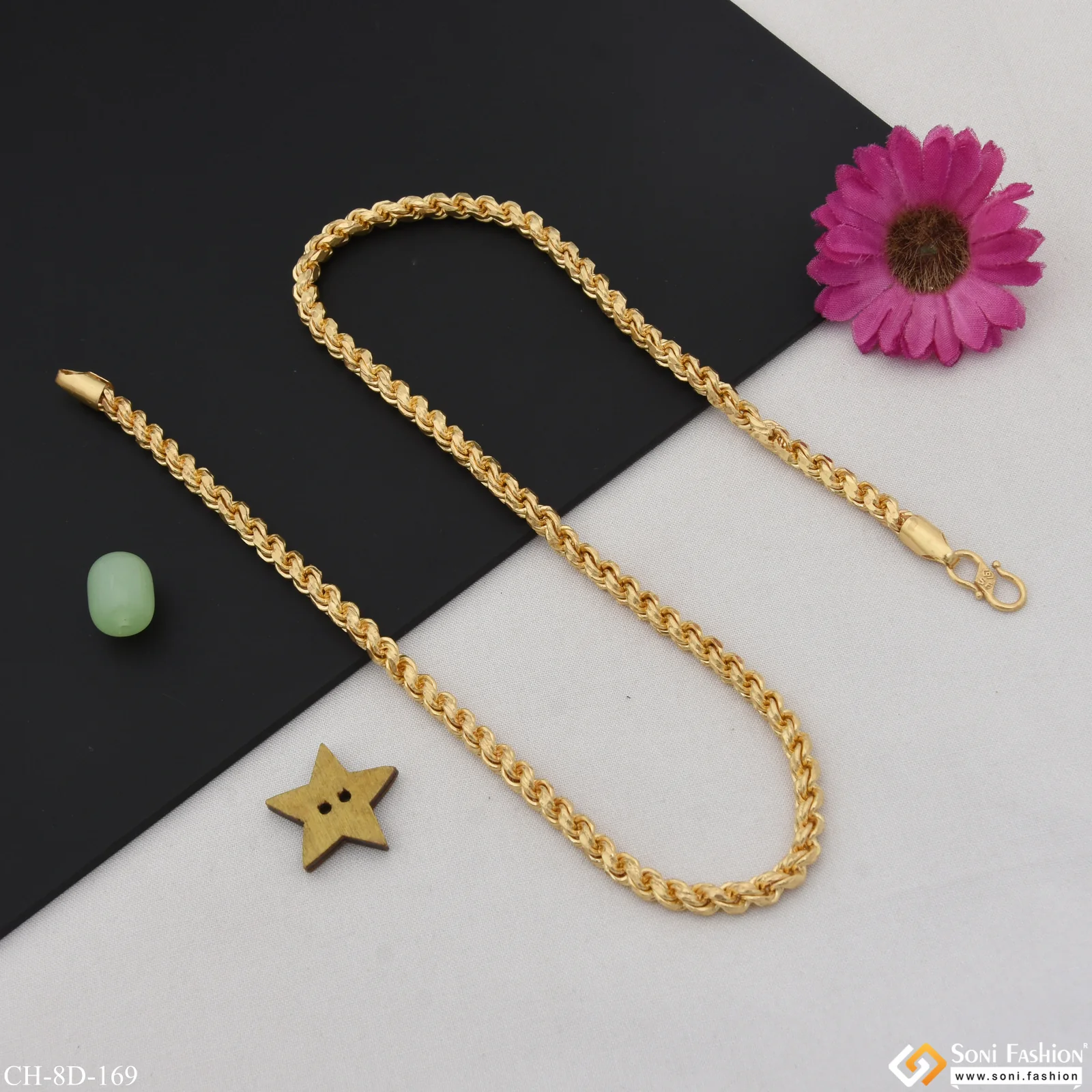 Excellent Design Fancy Design High-Quality Gold Plated Chain for Men - Style D169 - Image 4
