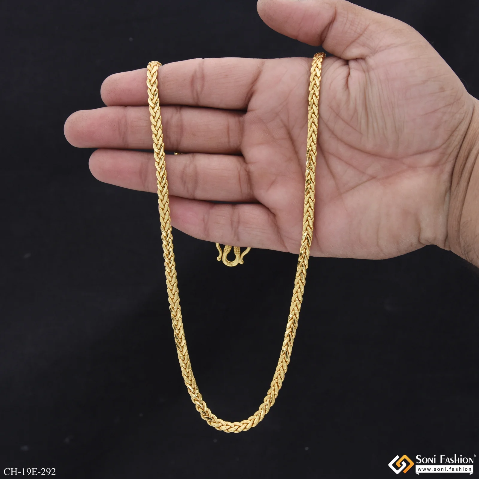 Excellent Design Gold Plated Chain for Men - Style E292 - Image 6