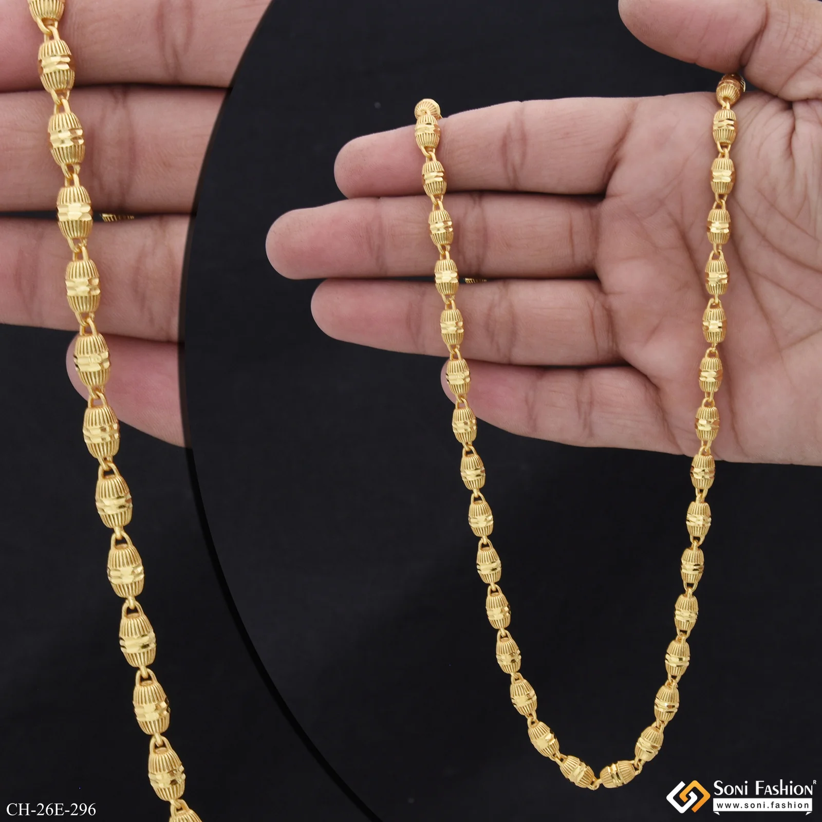 Excellent Design Gold Plated Chain for Men - Style E296 - Image 2