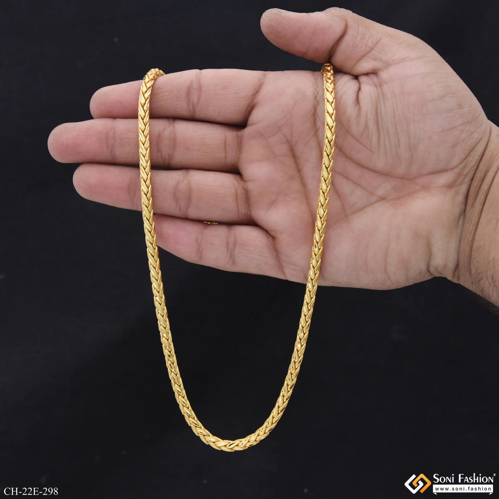Excellent Design Gold Plated Chain for Men - Style E298 - Image 6