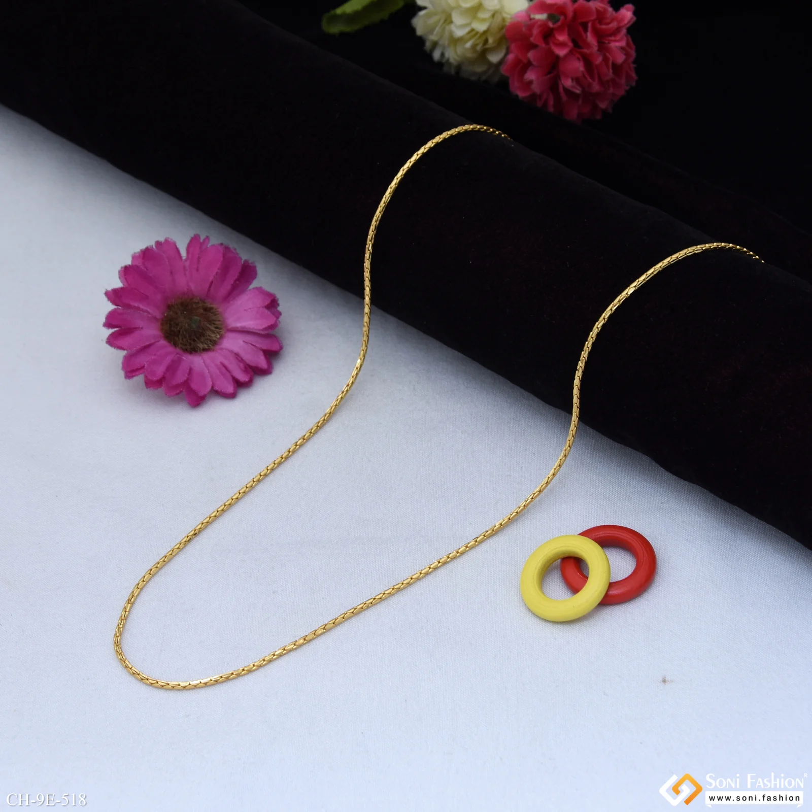 Excellent Design Gold Plated Chain for Men - Style E518 - Image 3