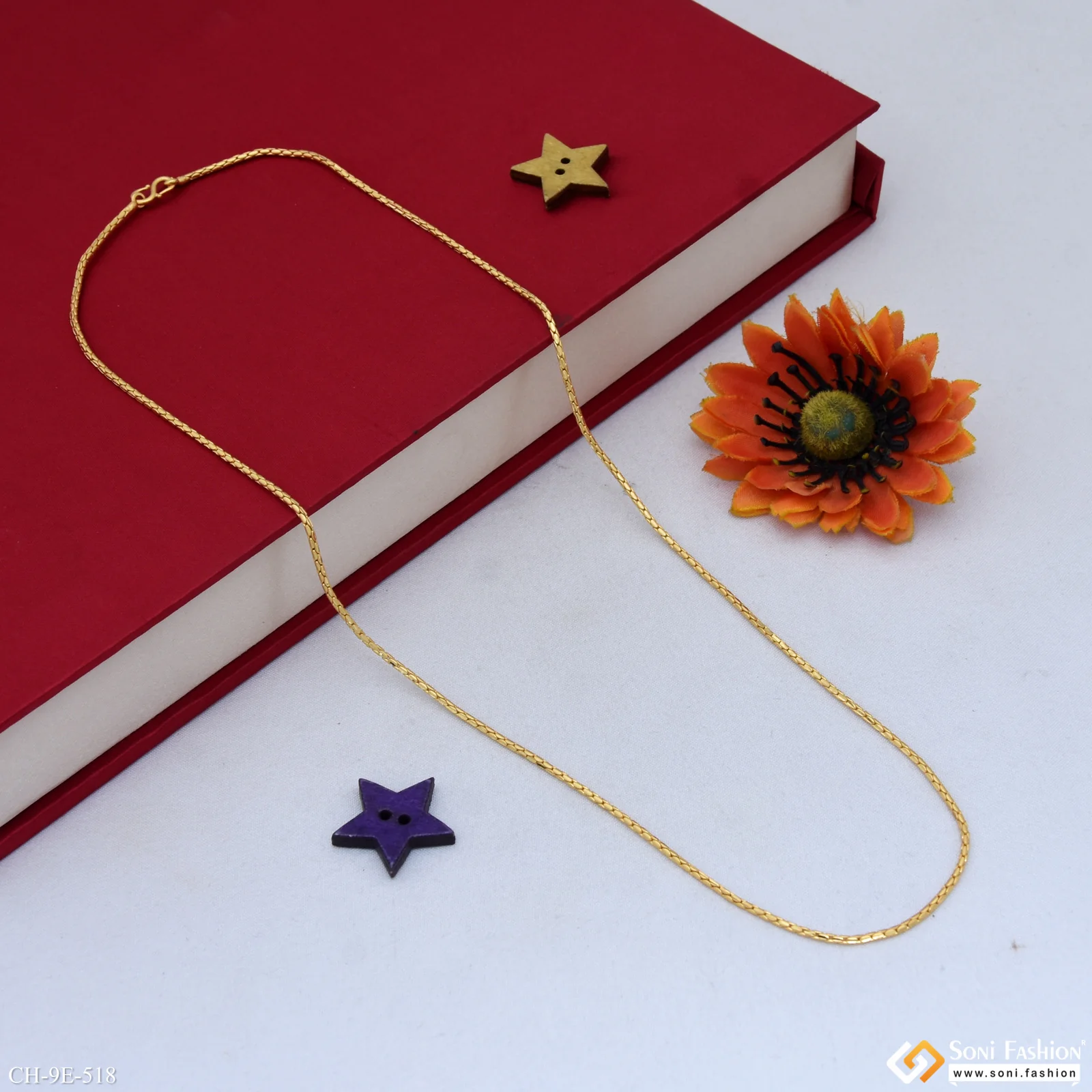 Excellent Design Gold Plated Chain for Men - Style E518 - Image 4