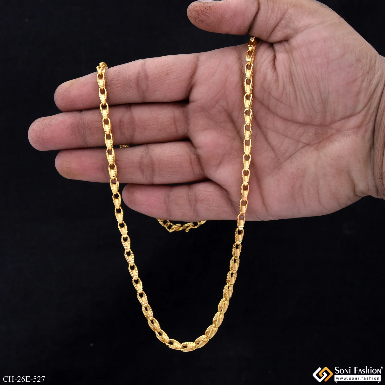 Excellent Design Gold Plated Chain for Men - Style E527 - Image 6