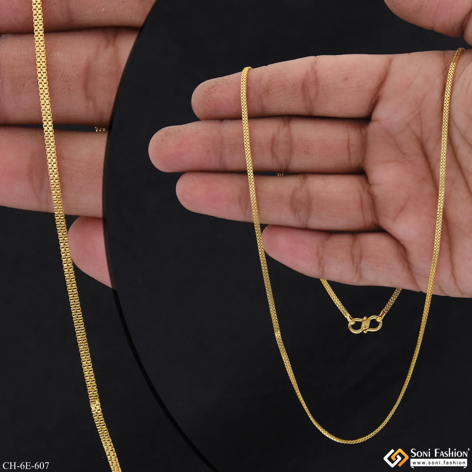 Excellent Design Gold Plated Chain for Men - Style E607 - Image 2