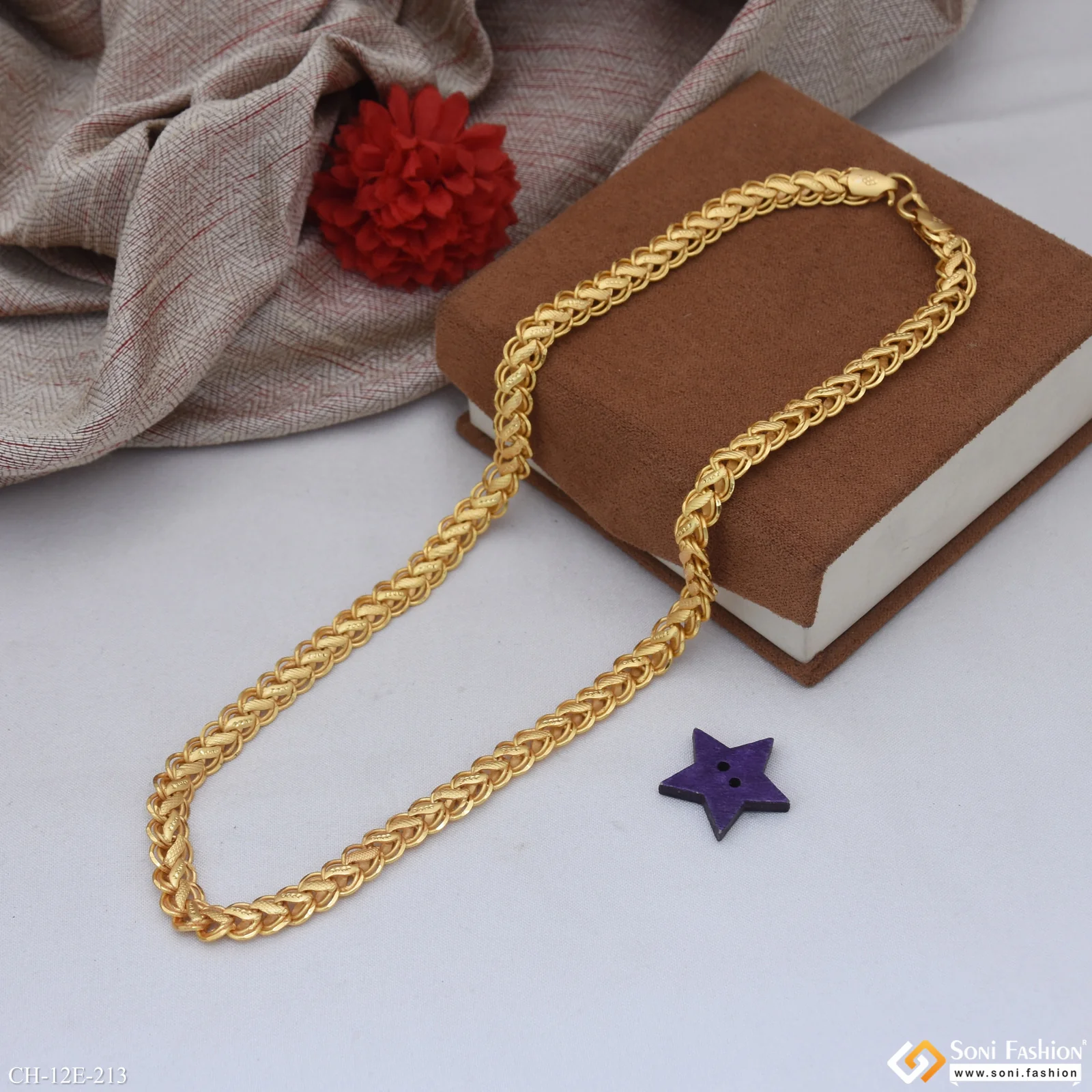 Excellent Design Gold Plated Kohli Chain for Men - Style E213 - Image 4