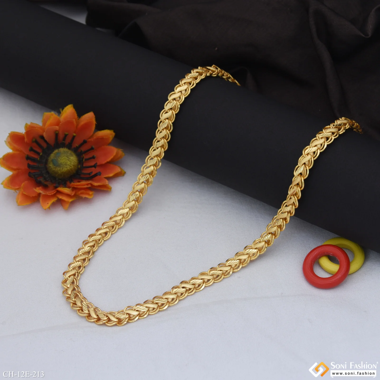 Excellent Design Gold Plated Kohli Chain for Men - Style E213 - Image 5