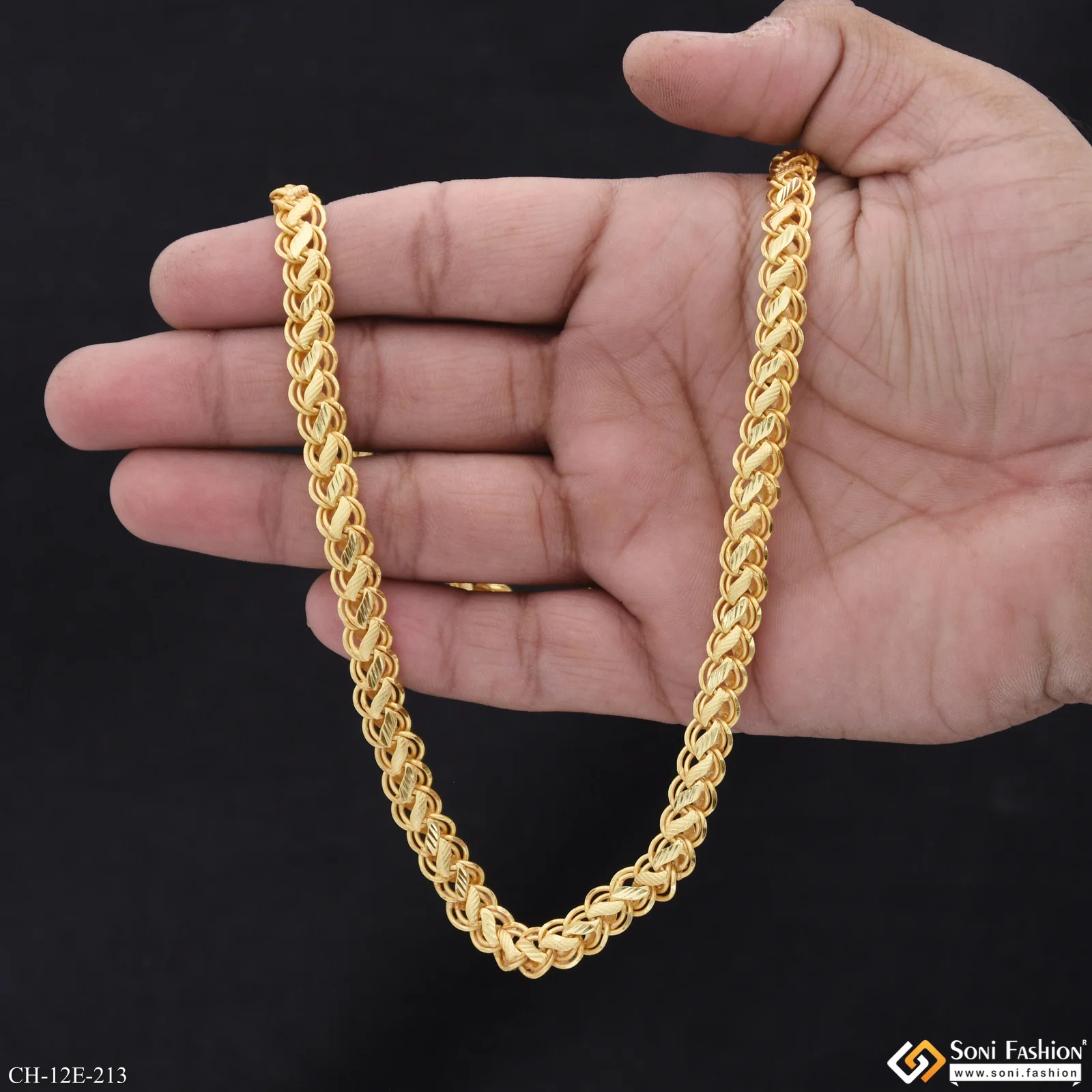 Excellent Design Gold Plated Kohli Chain for Men - Style E213 - Image 6