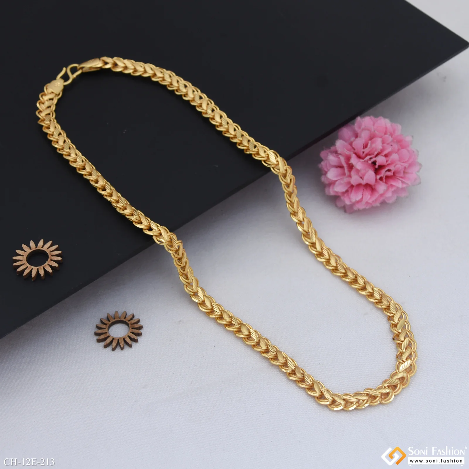 Excellent Design Gold Plated Kohli Chain for Men - Style E213 - Image 7