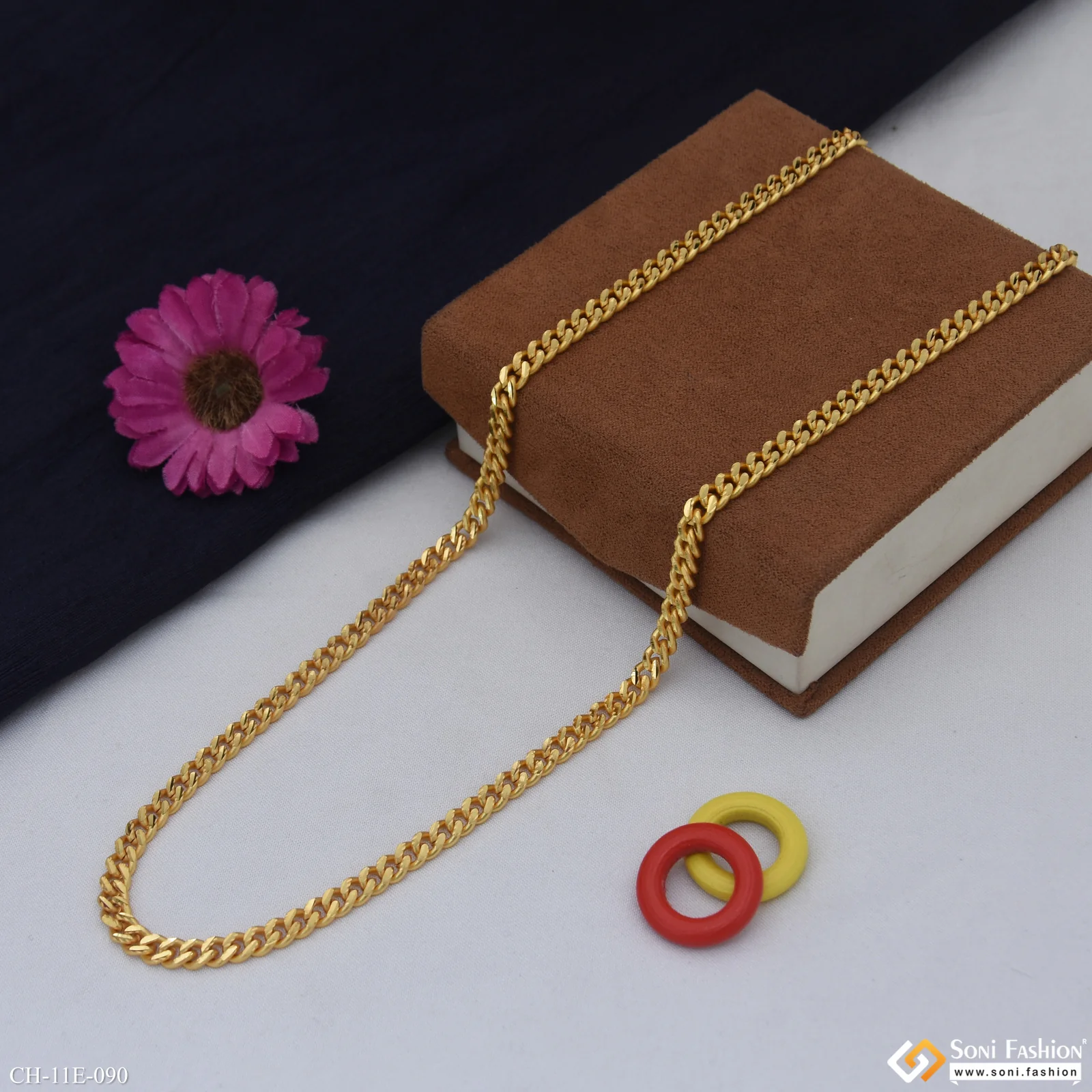Excellent Design Gold Plated Link Chain for Men - Style E090 - Image 3