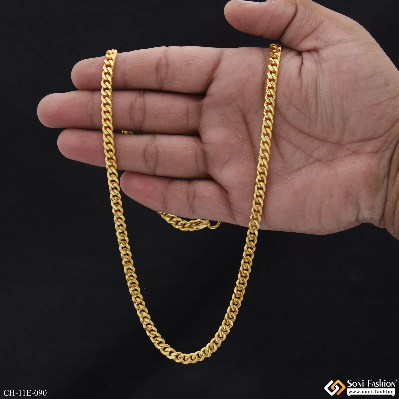 Excellent Design Gold Plated Link Chain for Men - Style E090 - Image 6