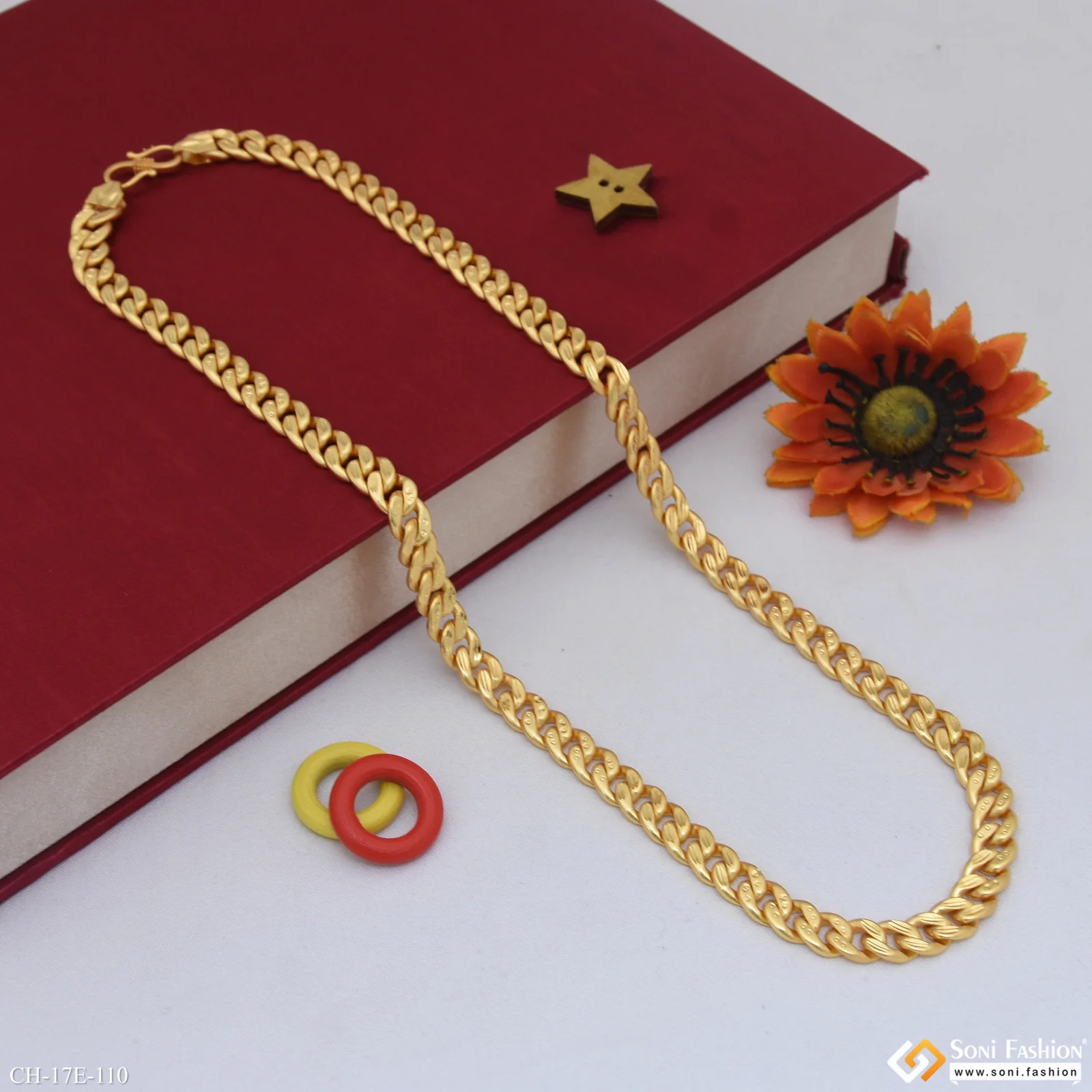 Excellent Design Gold Plated Link Chain for Men - Style E110 - Image 4