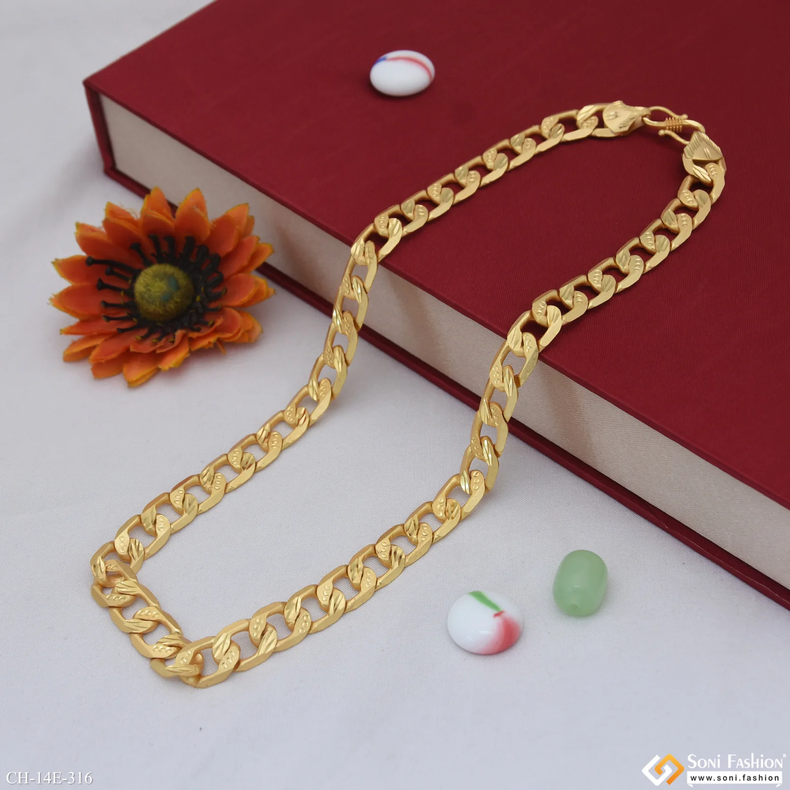 Excellent Design Gold Plated Link Chain for Men - Style E316 - Image 5