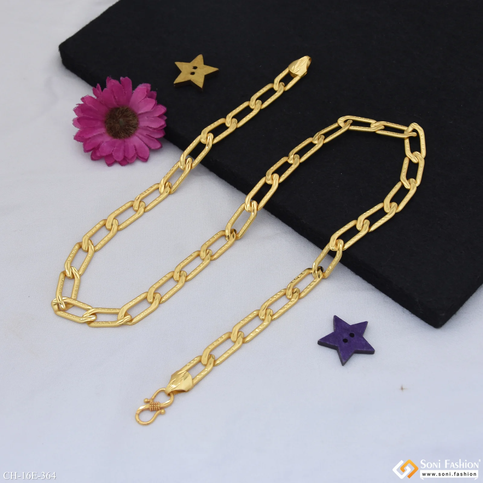 Excellent Design Gold Plated Link Chain for Men - Style E364 - Image 5