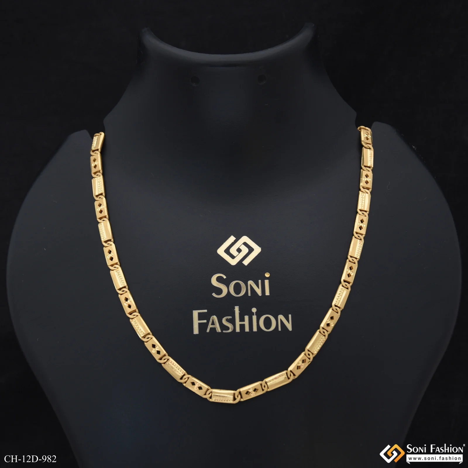 Excellent Design Gold Plated Nawabi Chain for Men - Style D982