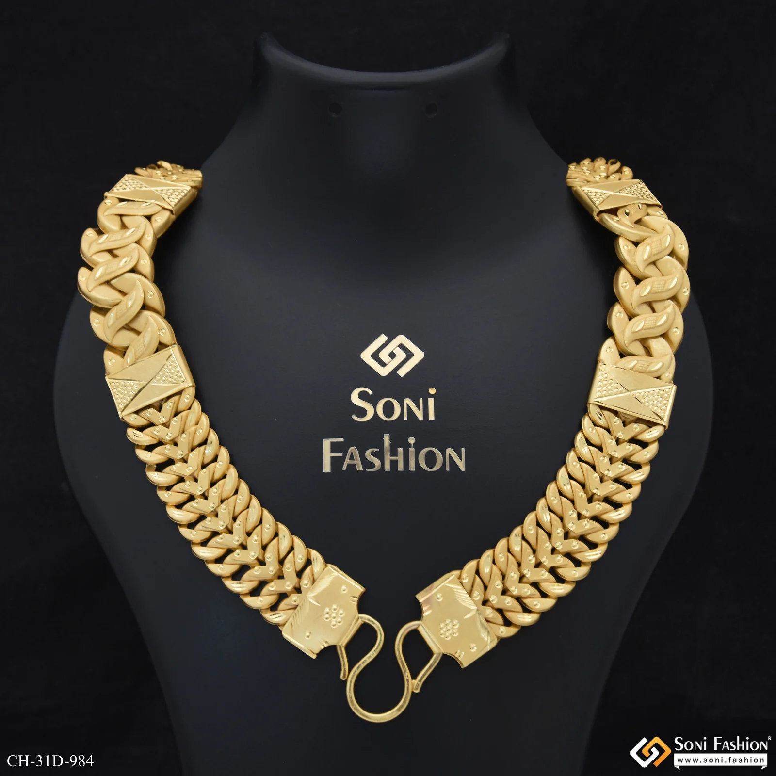 Excellent Design Gold Plated Pokal Chain for Men - Style D984 - Image 2