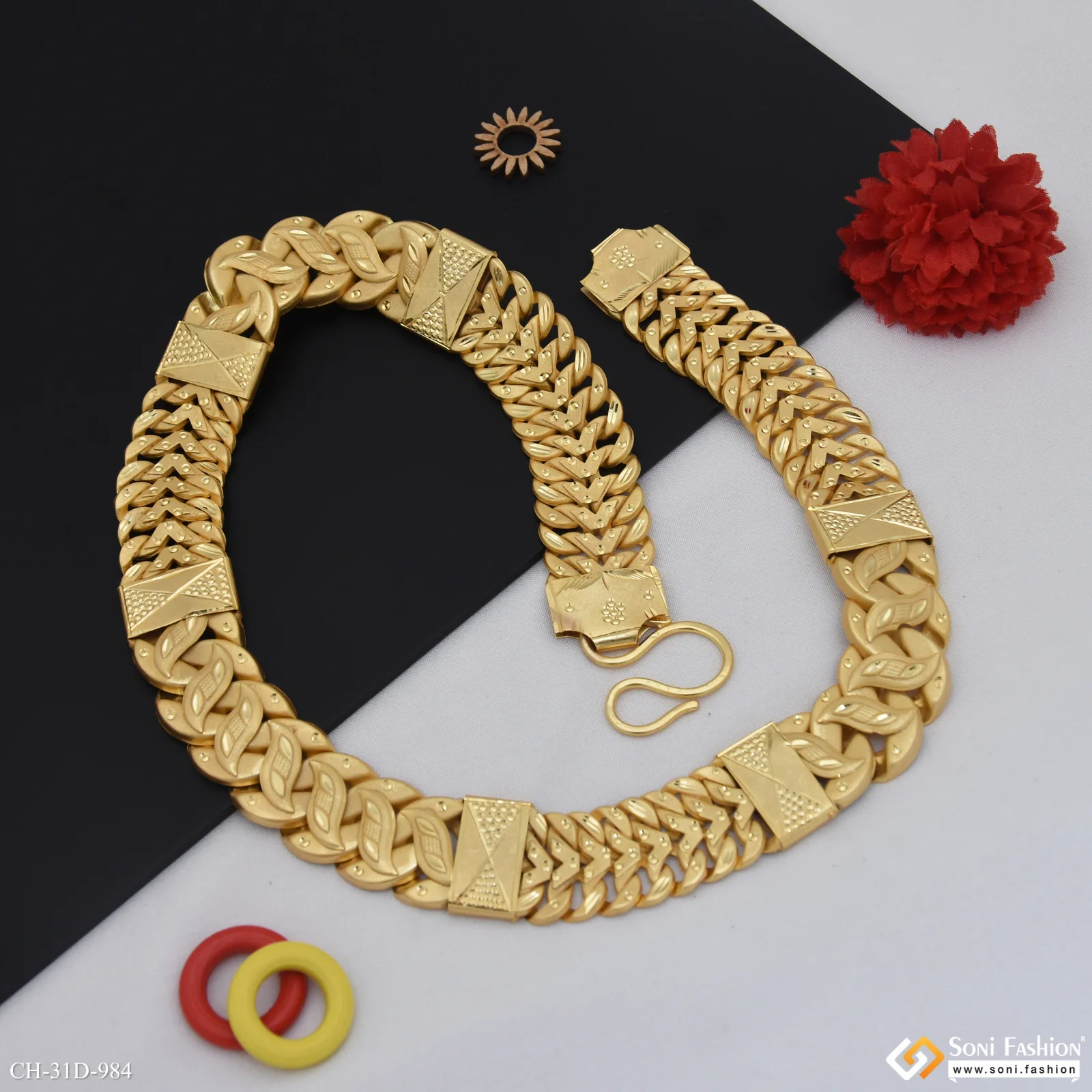 Excellent Design Gold Plated Pokal Chain for Men - Style D984 - Image 4