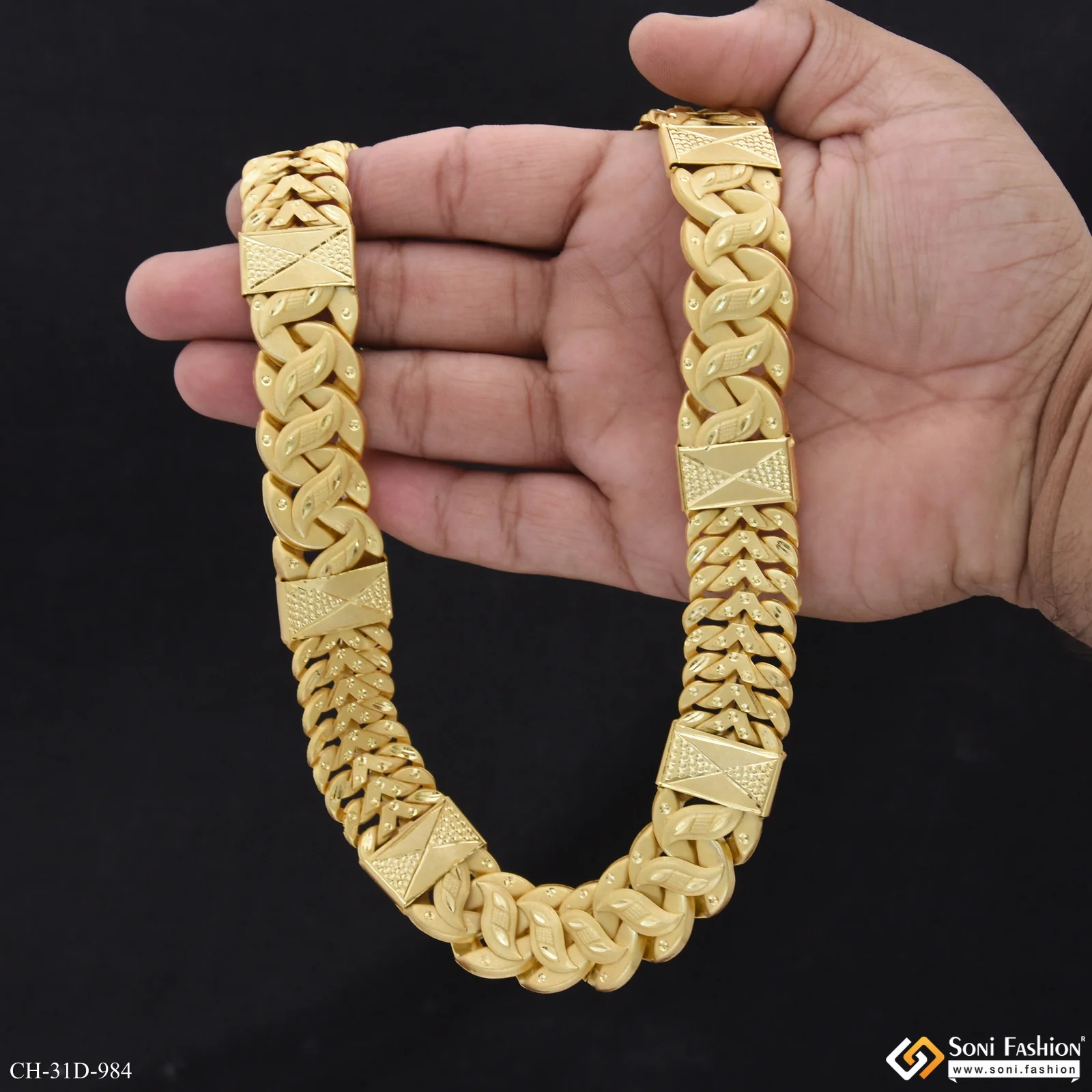 Excellent Design Gold Plated Pokal Chain for Men - Style D984 - Image 6