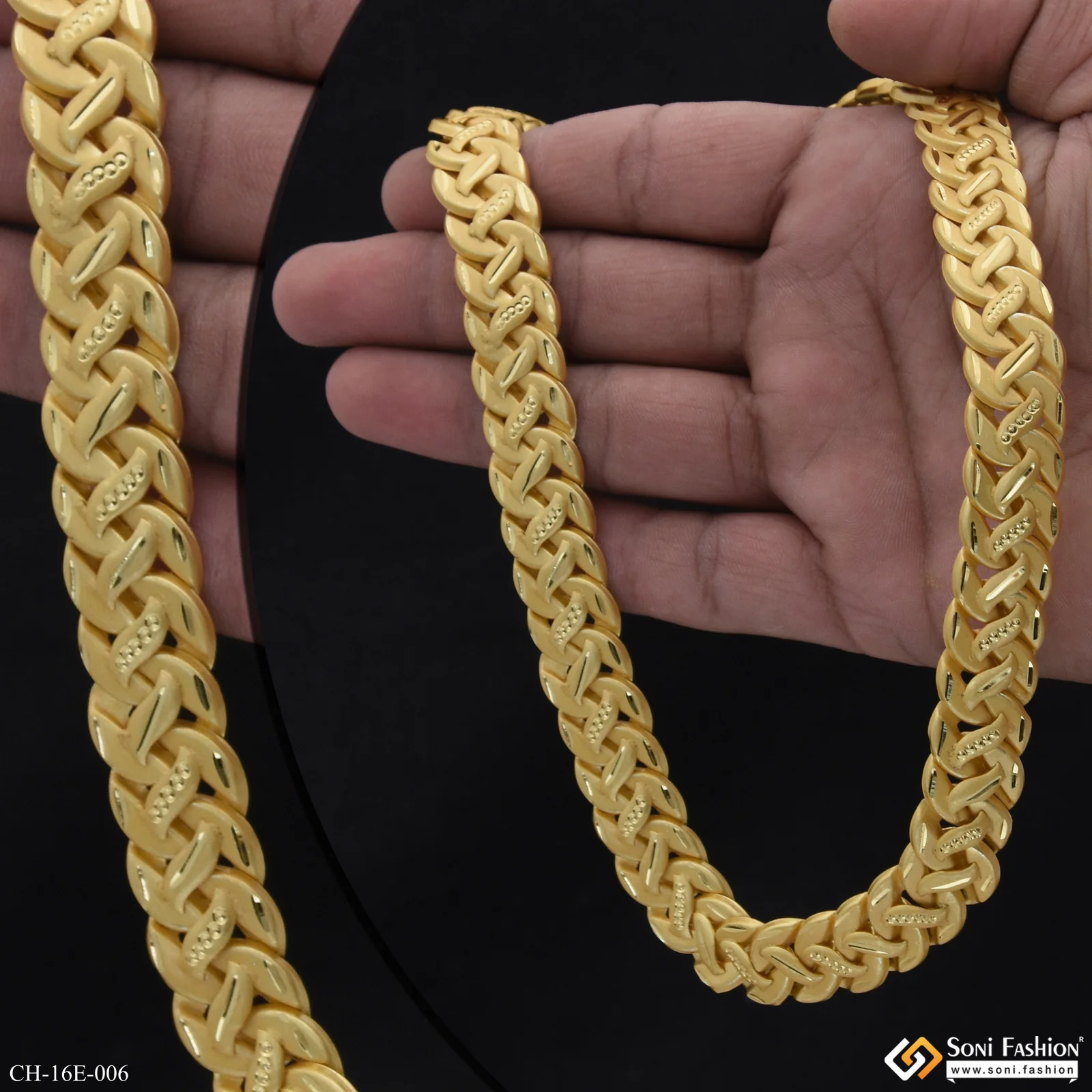 Excellent Design Gold Plated Pokal Chain for Men - Style E006 - Image 3