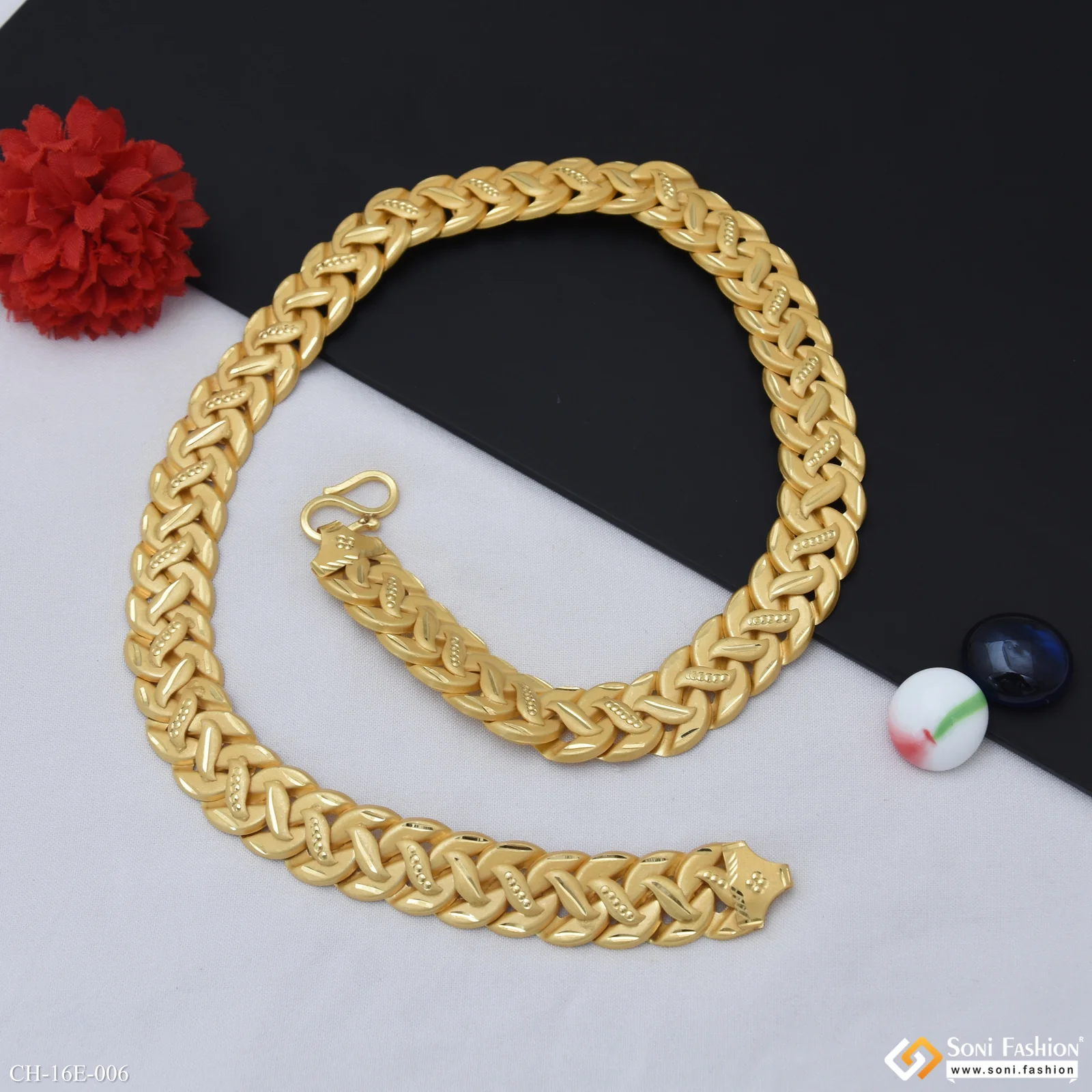 Excellent Design Gold Plated Pokal Chain for Men - Style E006 - Image 4