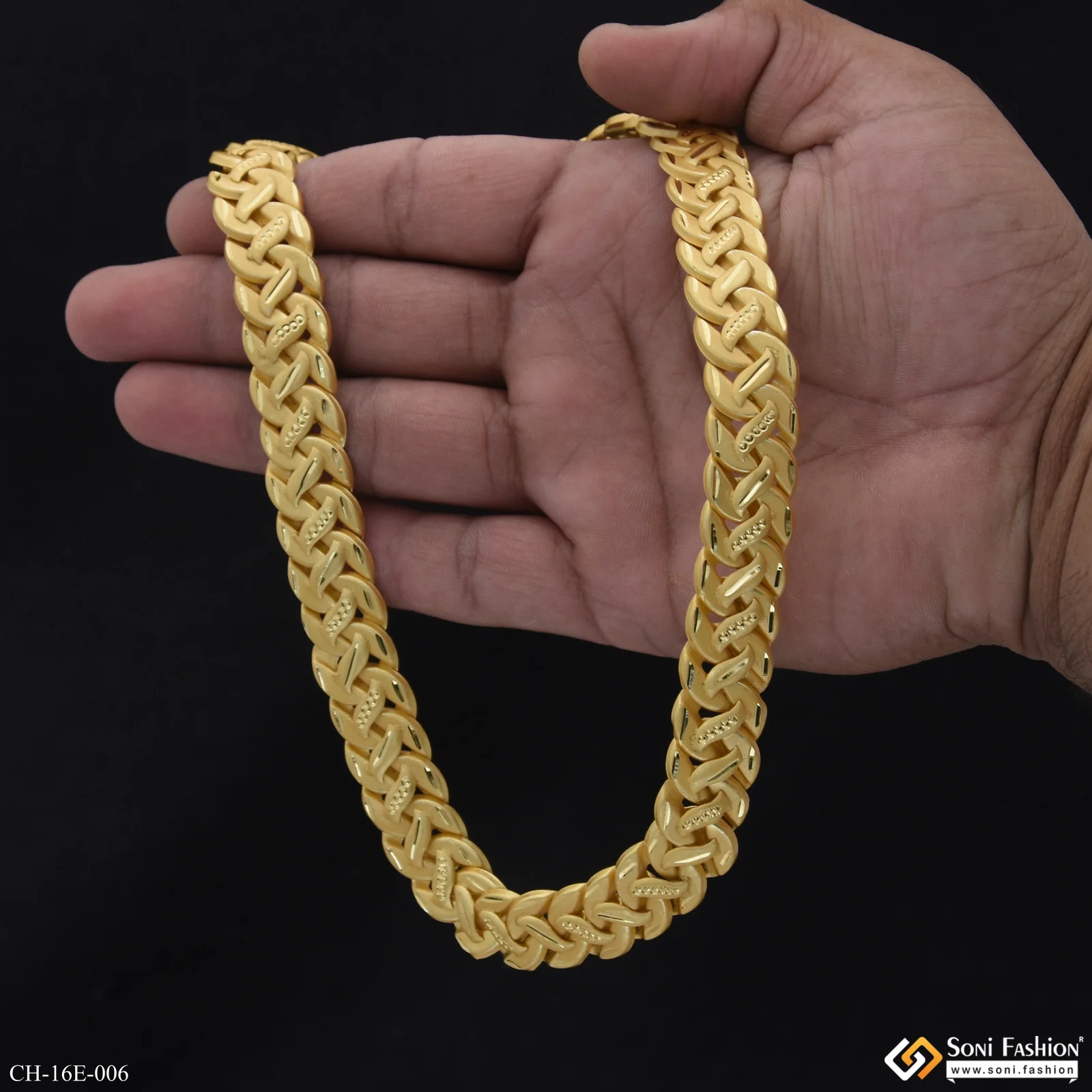 Excellent Design Gold Plated Pokal Chain for Men - Style E006 - Image 7