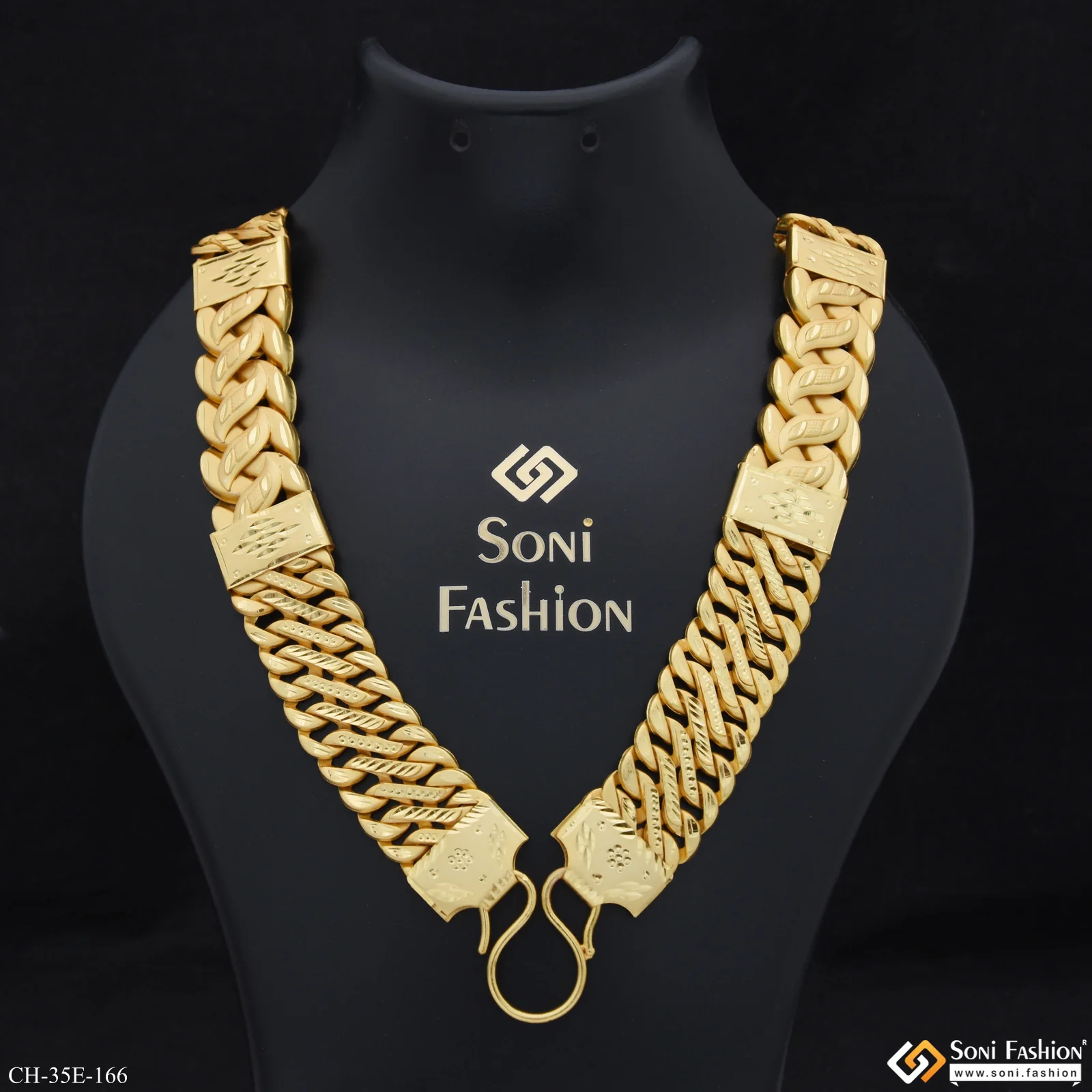 Excellent Design Gold Plated Pokal Chain for Men - Style E166 - Image 2
