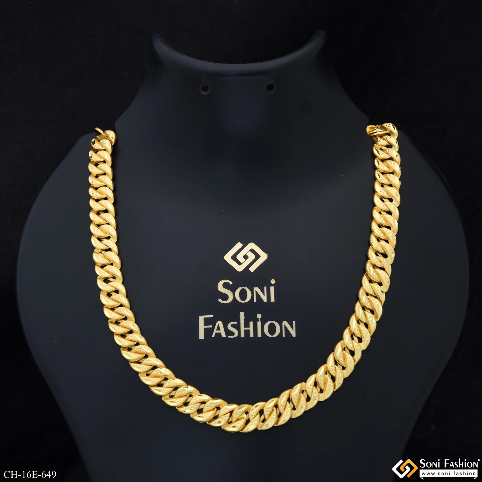 Excellent Design Gold Plated Pokal Chain for Men - Style E649