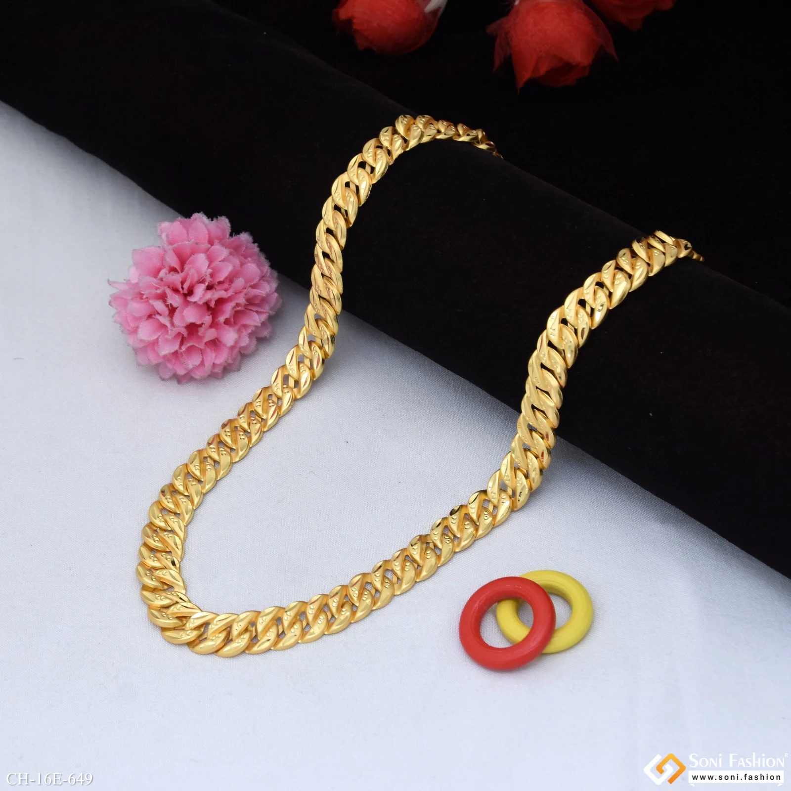 Excellent Design Gold Plated Pokal Chain for Men - Style E649 - Image 3