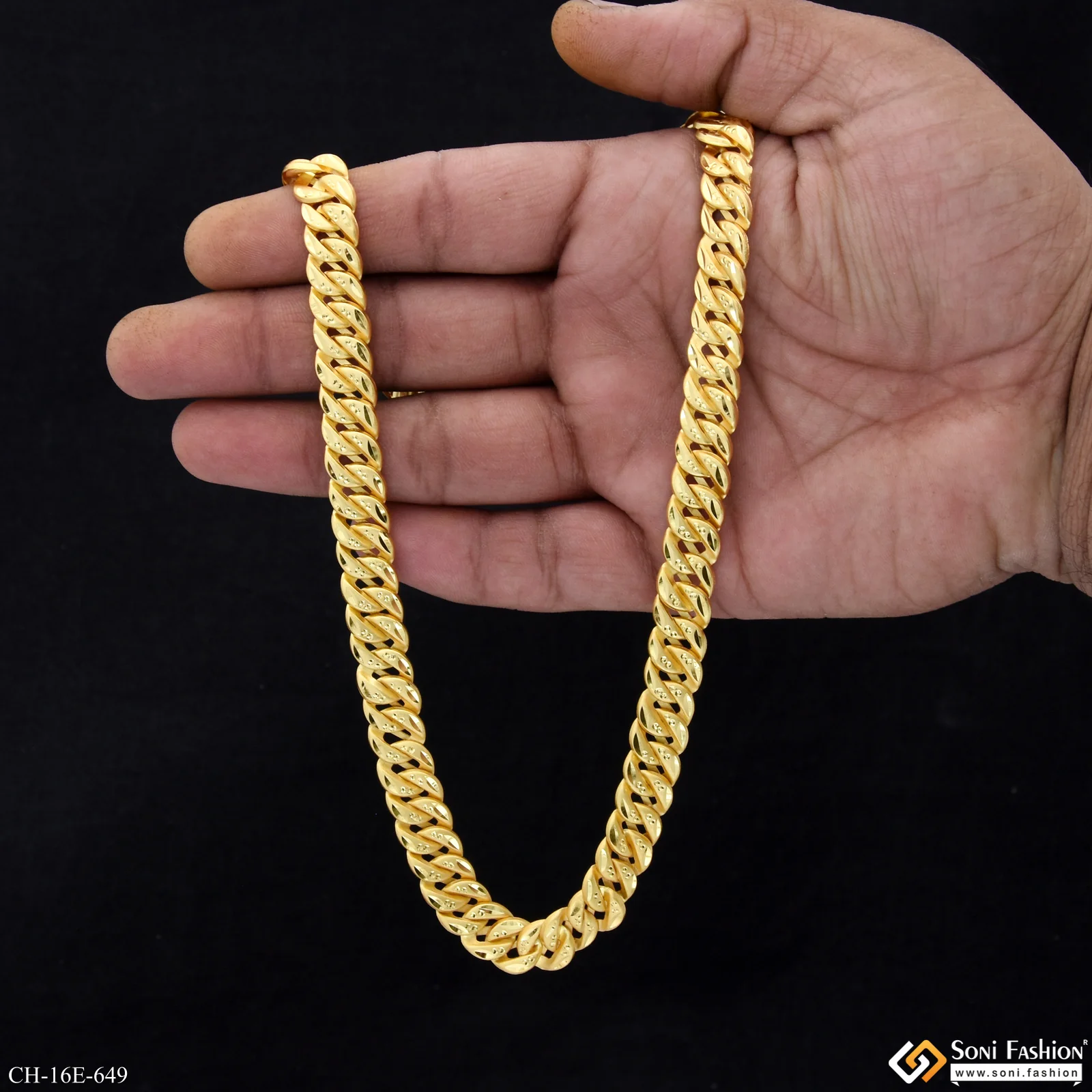 Excellent Design Gold Plated Pokal Chain for Men - Style E649 - Image 6