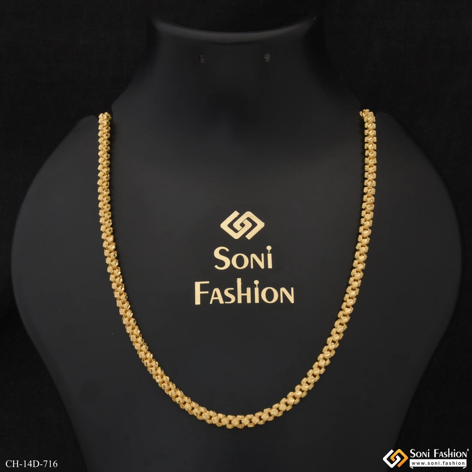 Excellent Design Gold Plated Rajwadi Chain for Men - Style D716