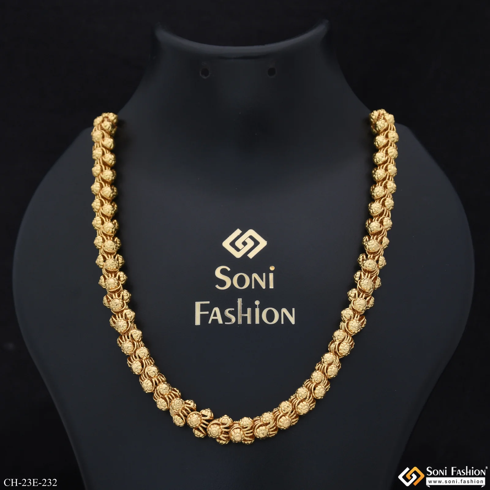Excellent Design Gold Plated Rajwadi Chain for Men - Style E232