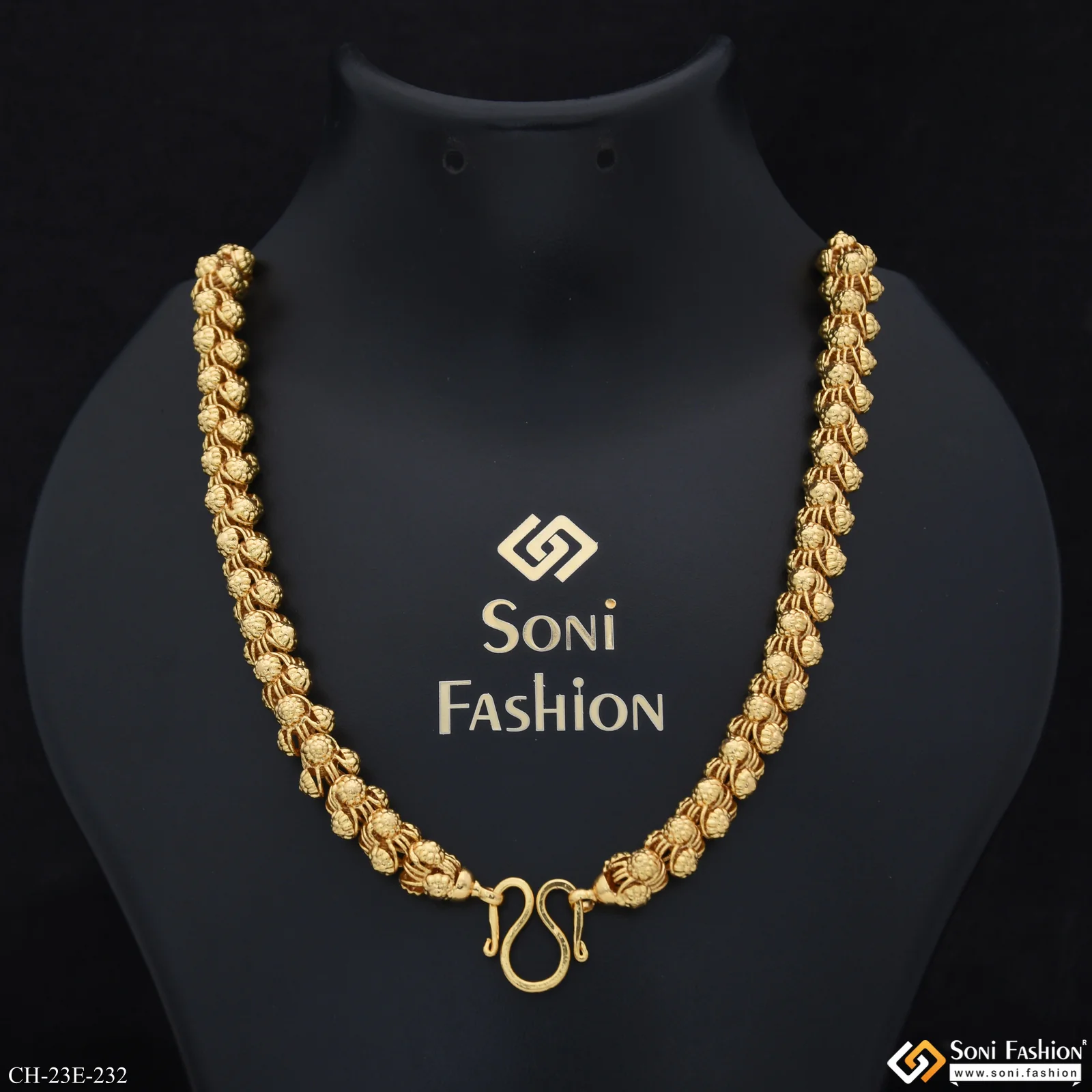 Excellent Design Gold Plated Rajwadi Chain for Men - Style E232 - Image 2