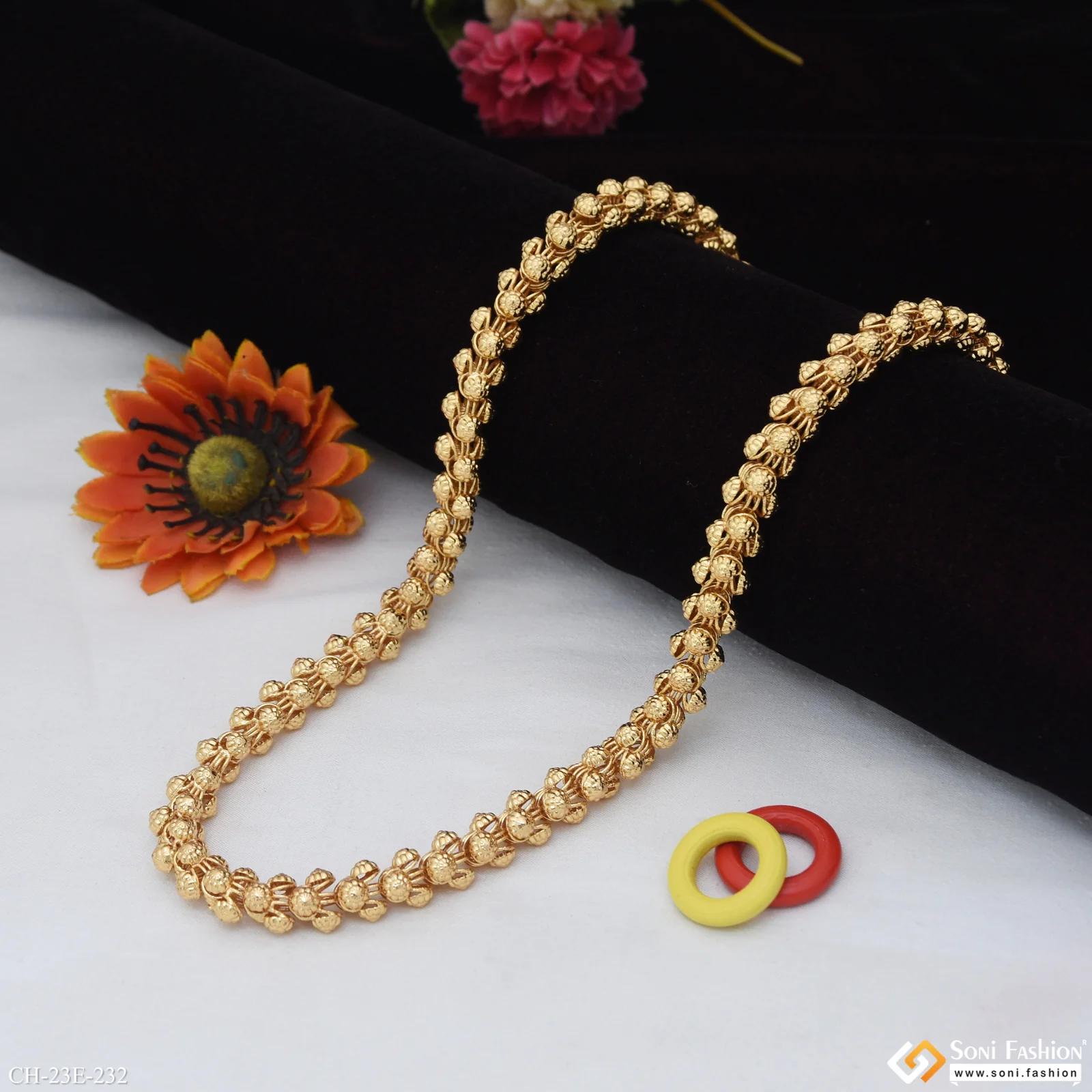 Excellent Design Gold Plated Rajwadi Chain for Men - Style E232 - Image 4