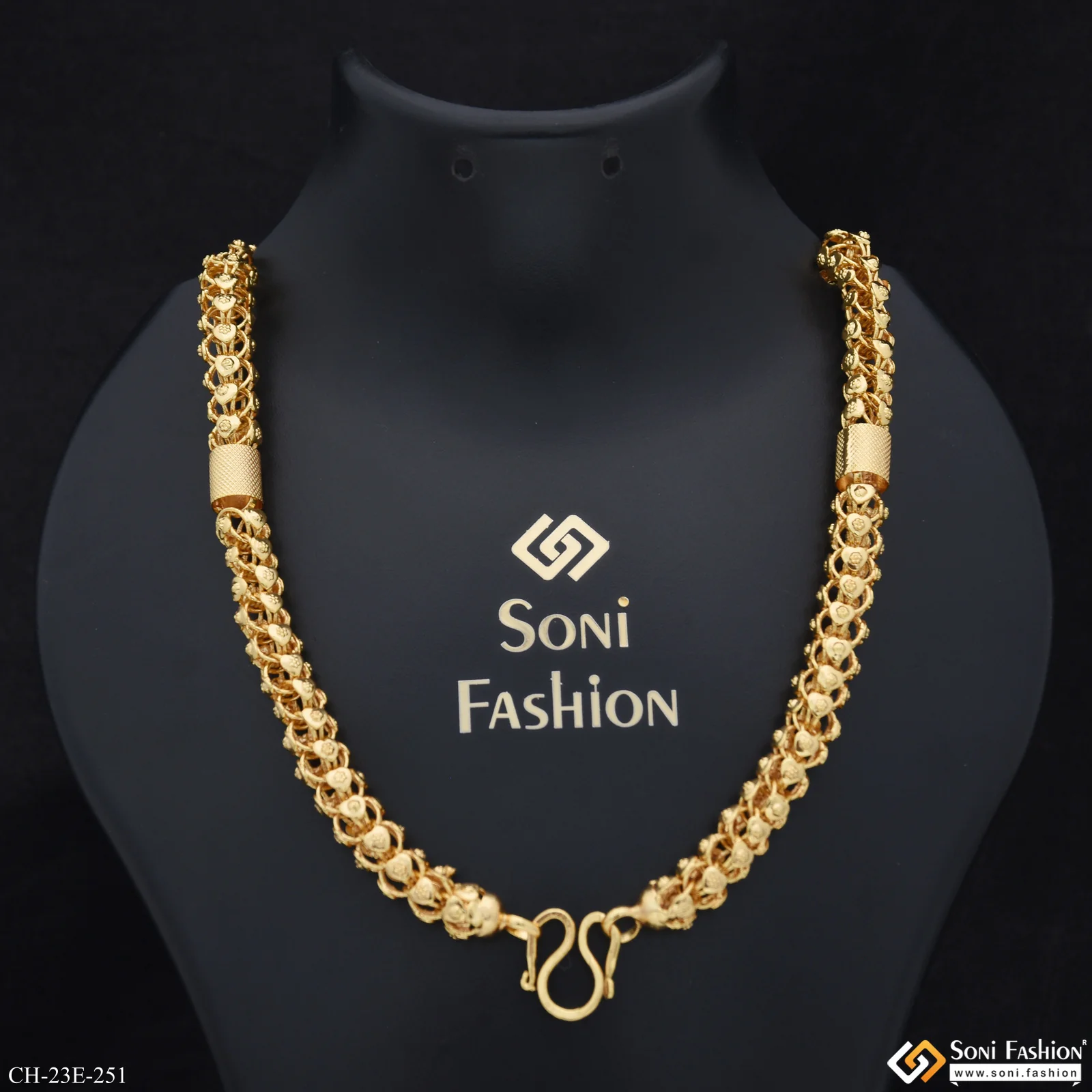 Excellent Design Gold Plated Rajwadi Chain for Men - Style E251 - Image 3