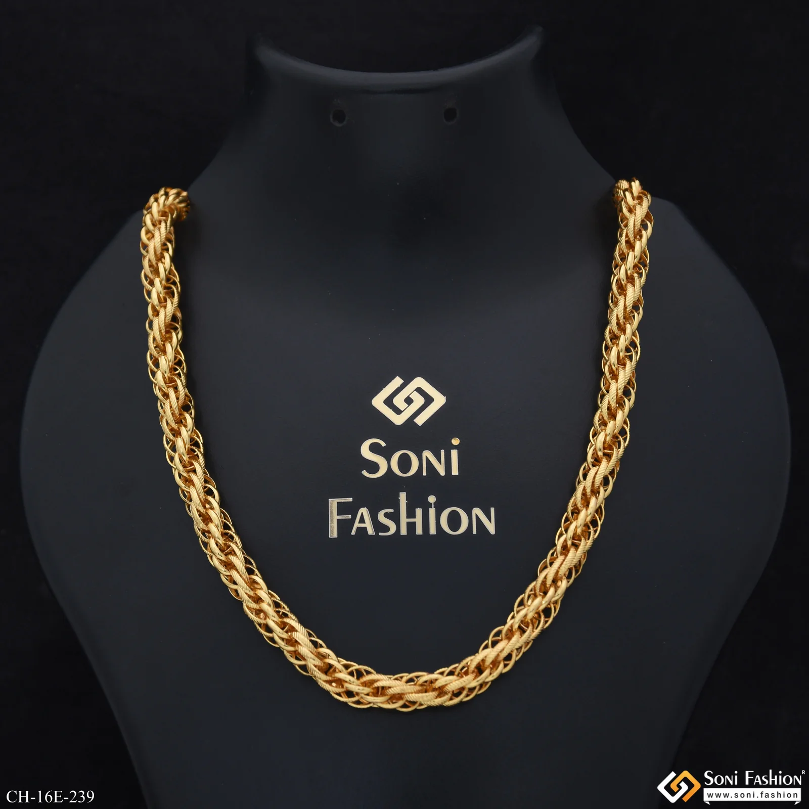 Excellent Design Gold Plated Rassa Chain for Men - Style E239