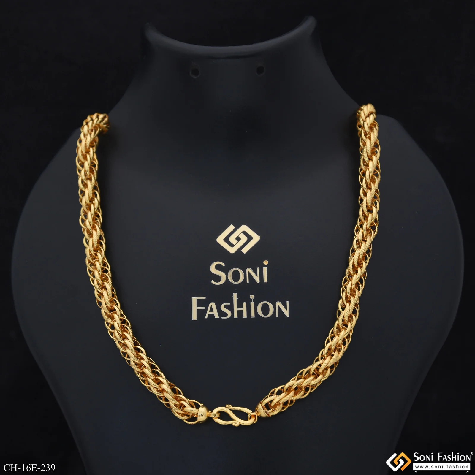 Excellent Design Gold Plated Rassa Chain for Men - Style E239 - Image 3