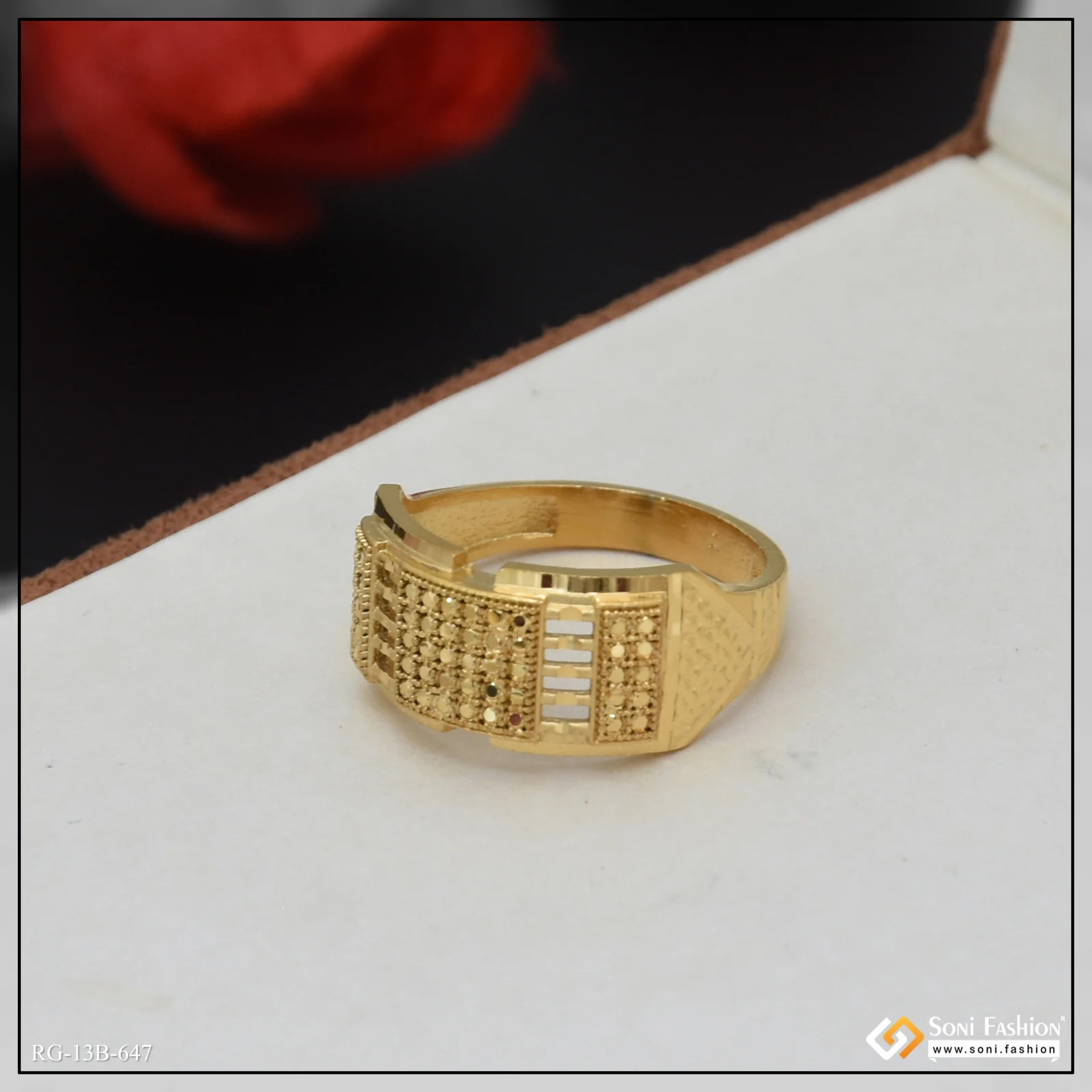 Excellent Design Gold Plated Ring for Men - Style B647 - Image 2