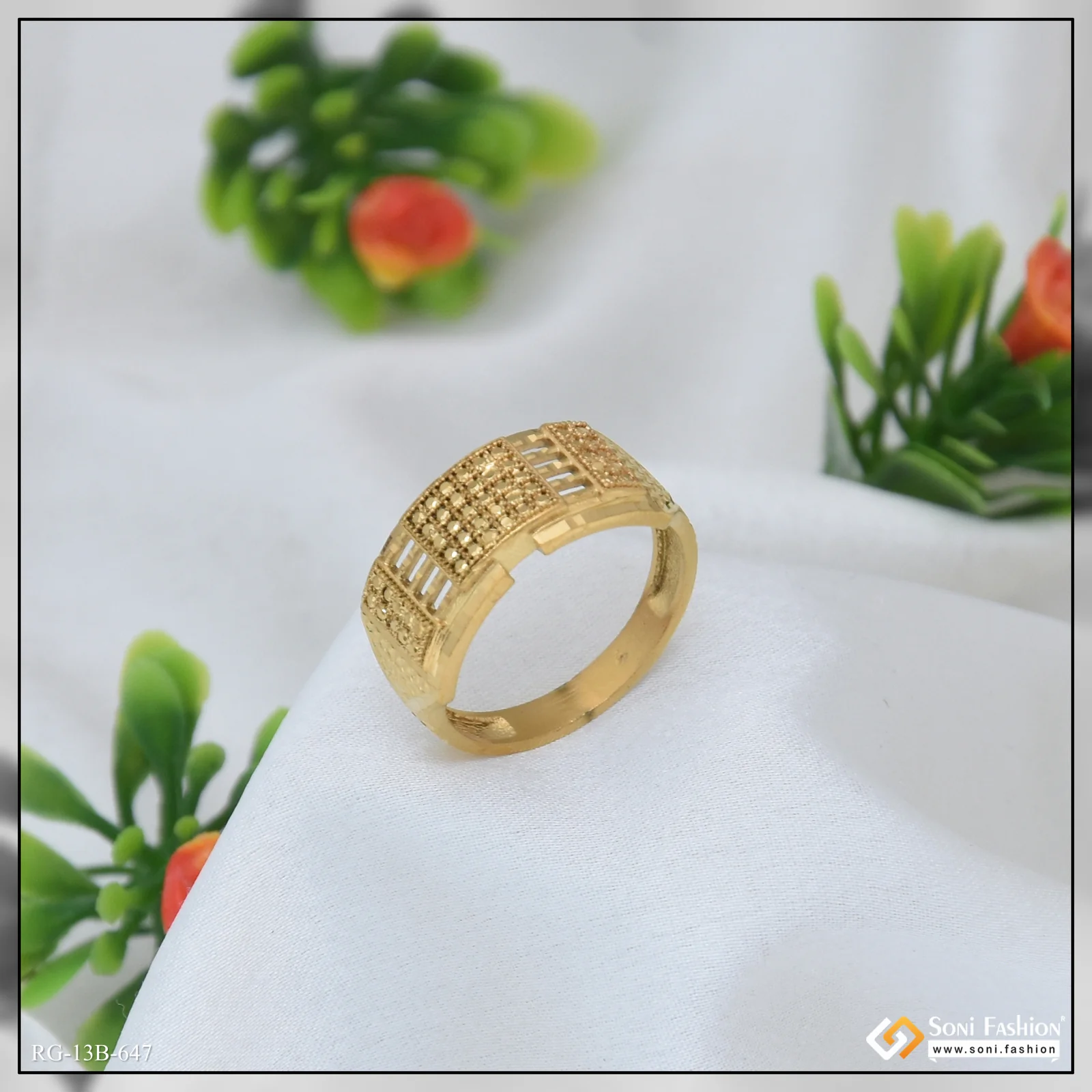 Excellent Design Gold Plated Ring for Men - Style B647 - Image 5