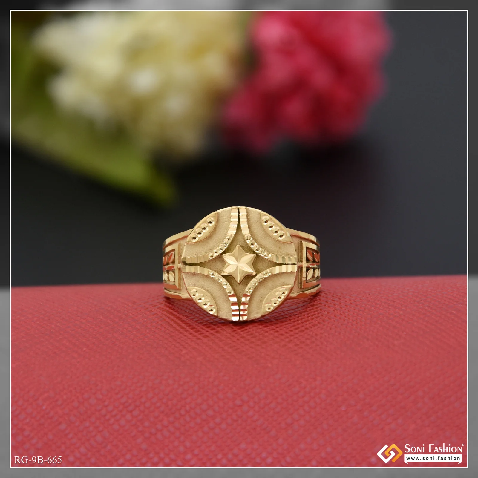 Excellent Design Gold Plated Ring for Men - Style B665 - Image 3